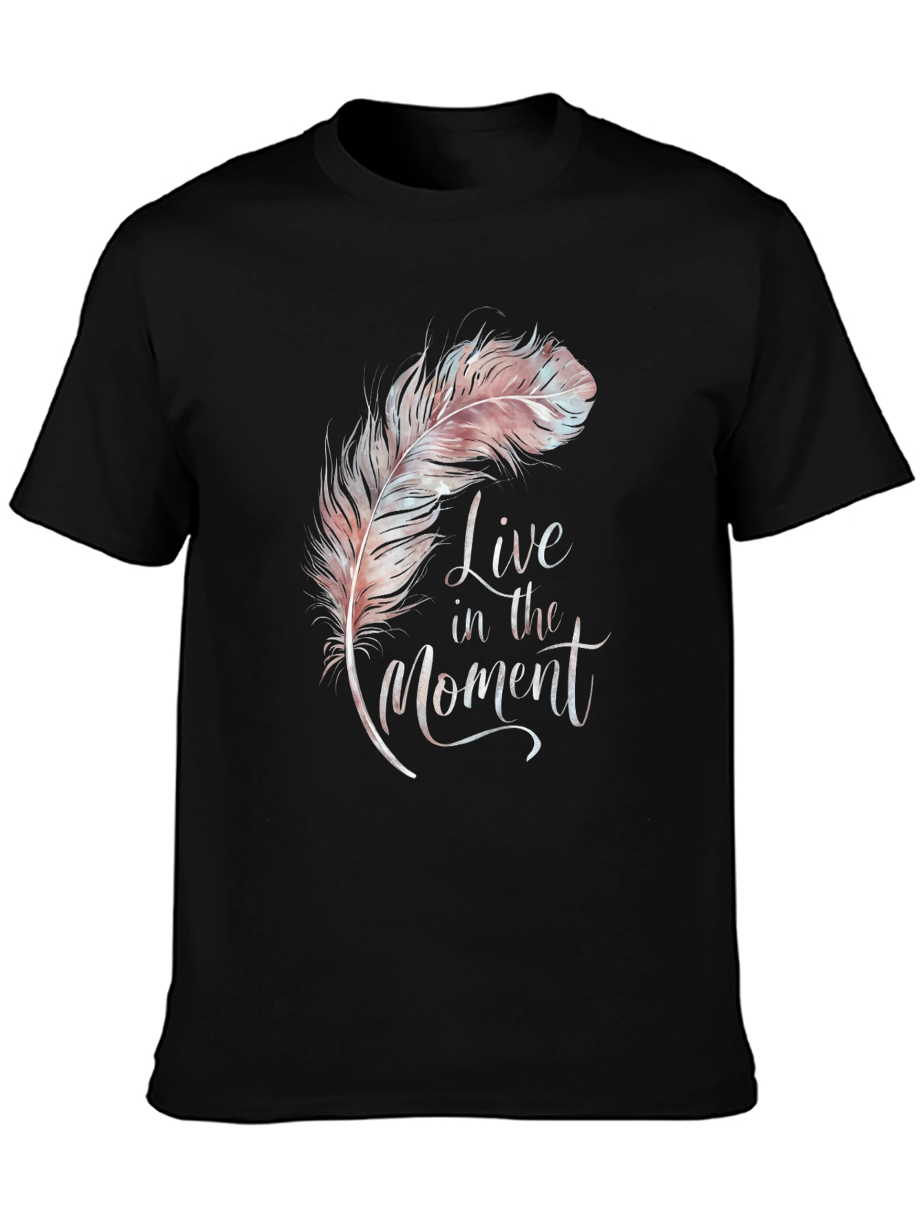 Live in the Moment Feather Graphic Tee