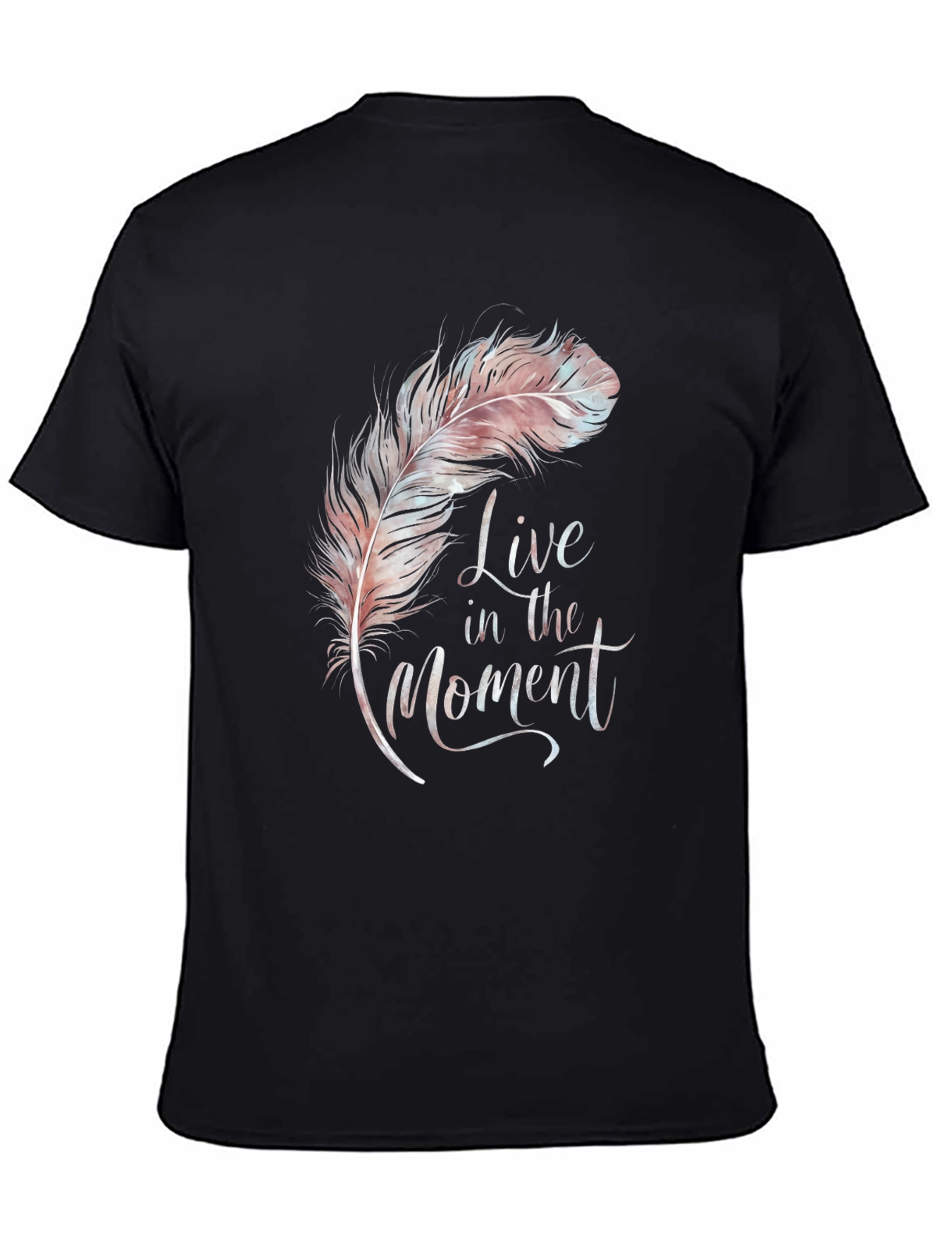 Live in the Moment Feather Graphic Tee