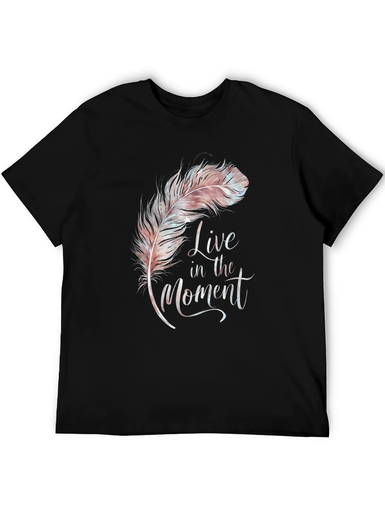 Live in the Moment Feather Graphic Tee