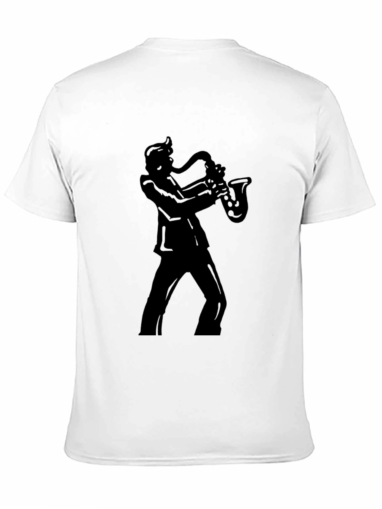 Saxophone Player Black Graphic Tee