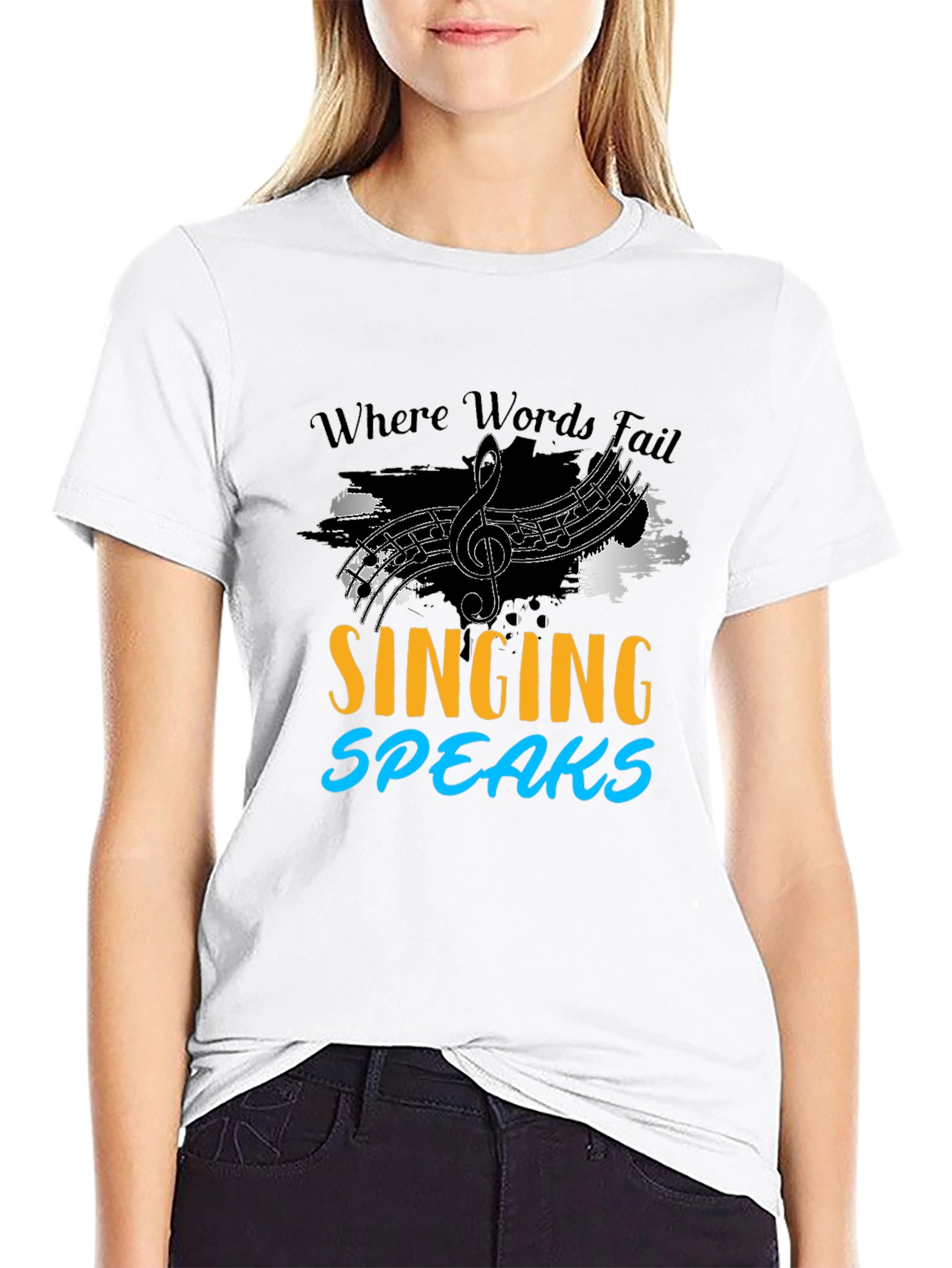 Singing Speaks T-Shirt Music Lover Tee