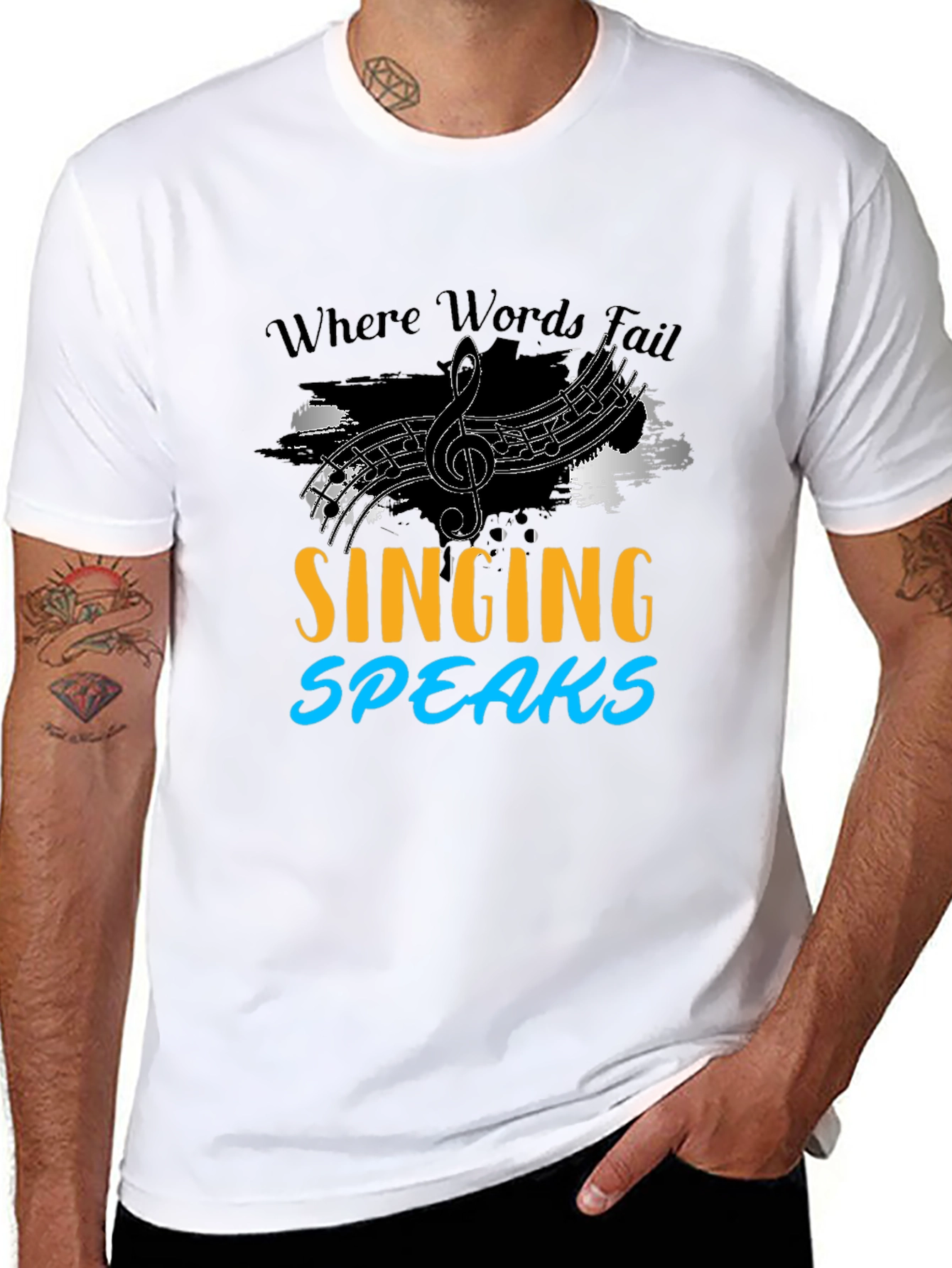 Singing Speaks T-Shirt Music Lover Tee