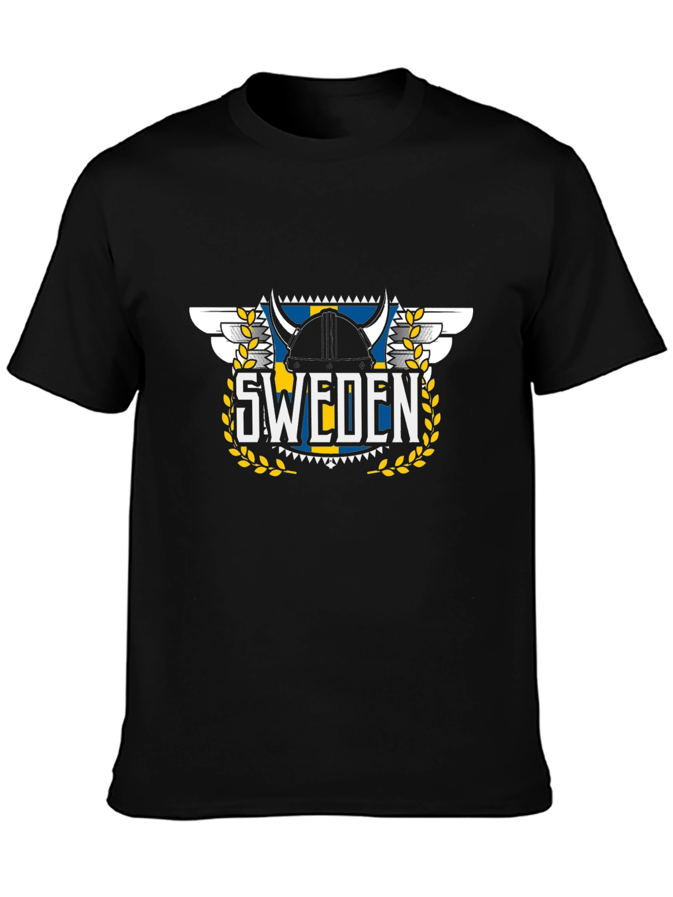 Sweden Viking Helmet Graphic T-Shirt