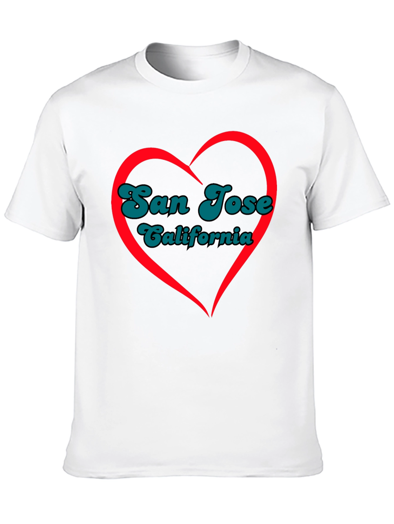 San Jose California Heart Graphic T-Shirt