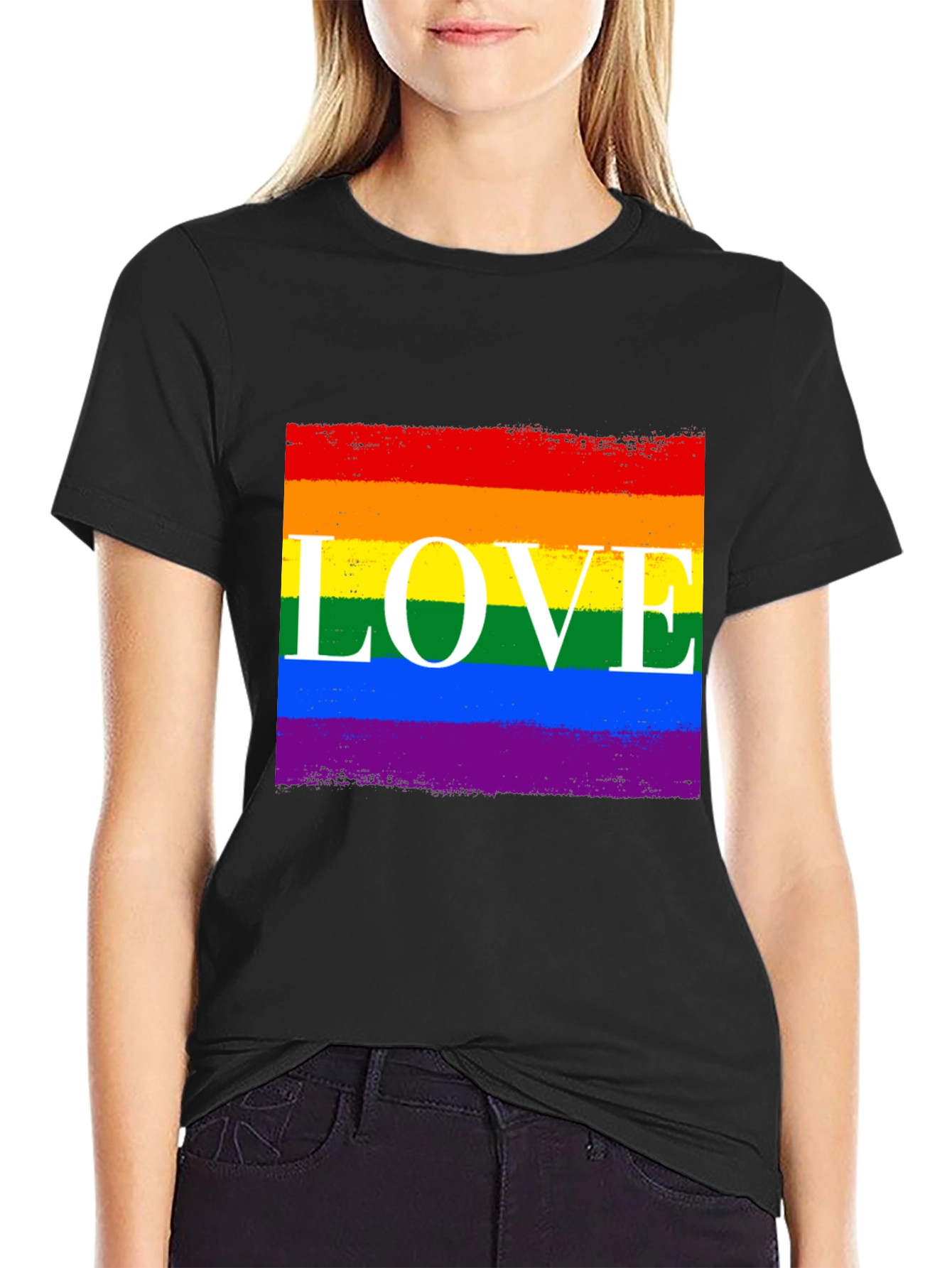 Rainbow LOVE Graphic Tee