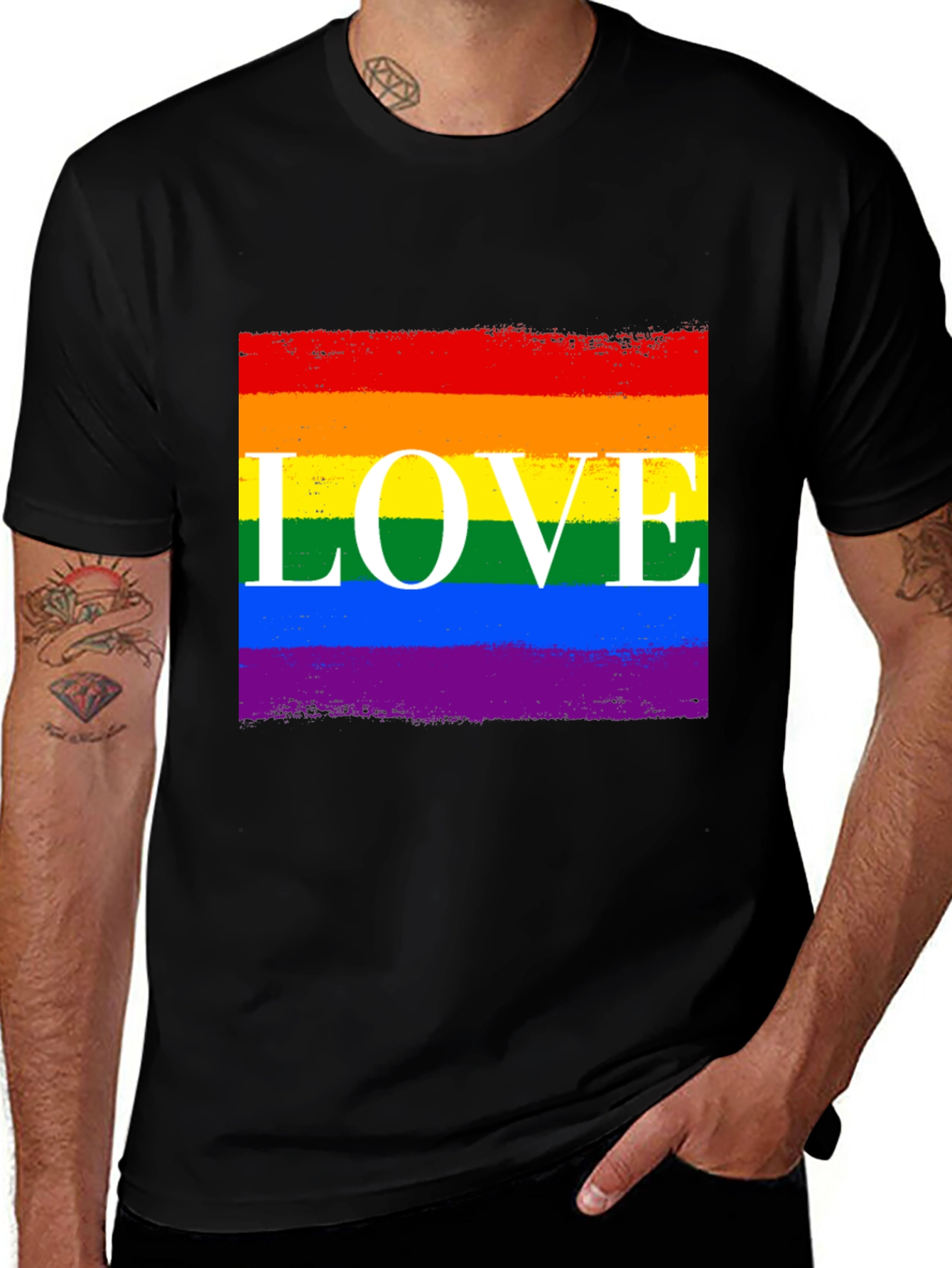 Rainbow LOVE Graphic Tee