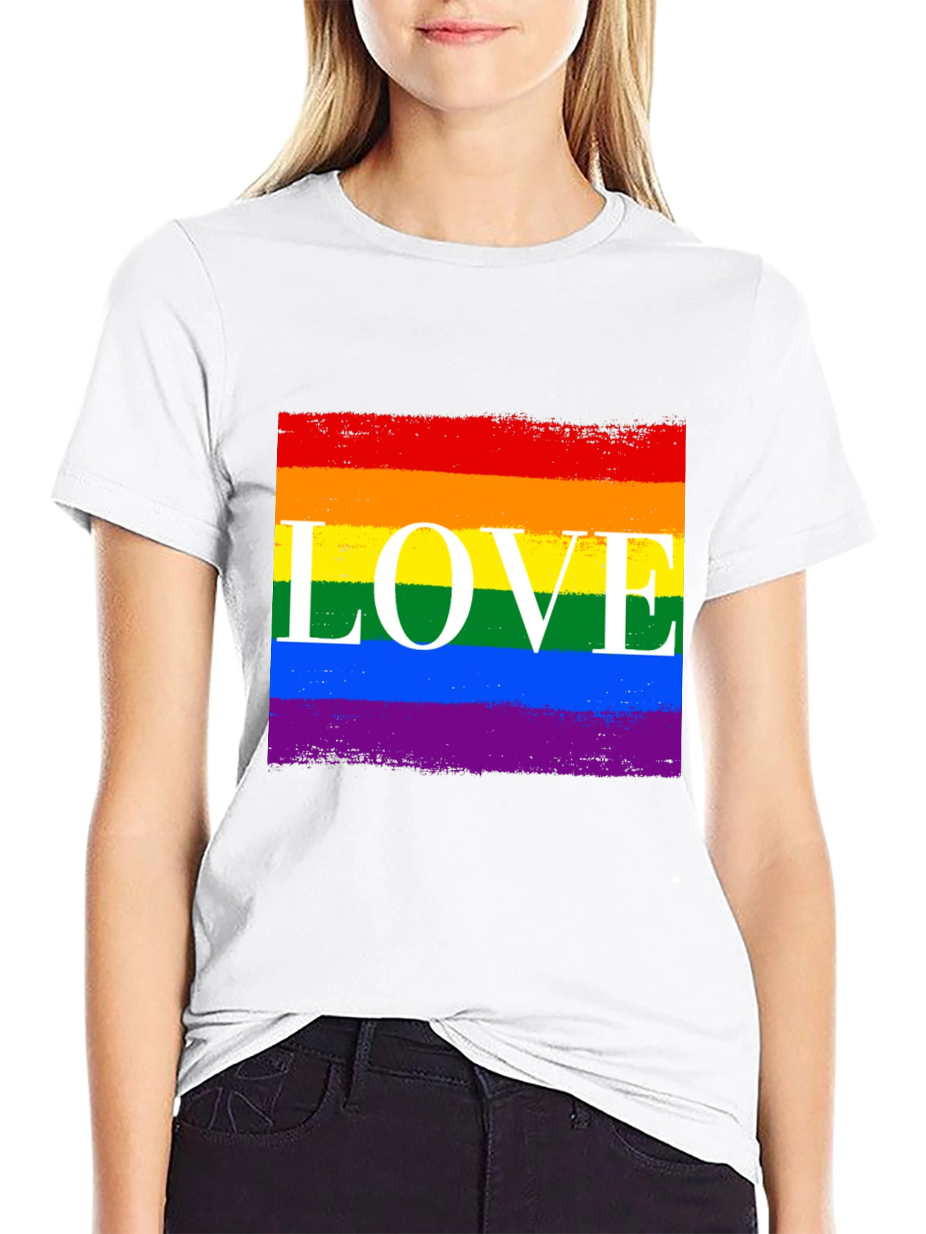 Rainbow LOVE Graphic Tee
