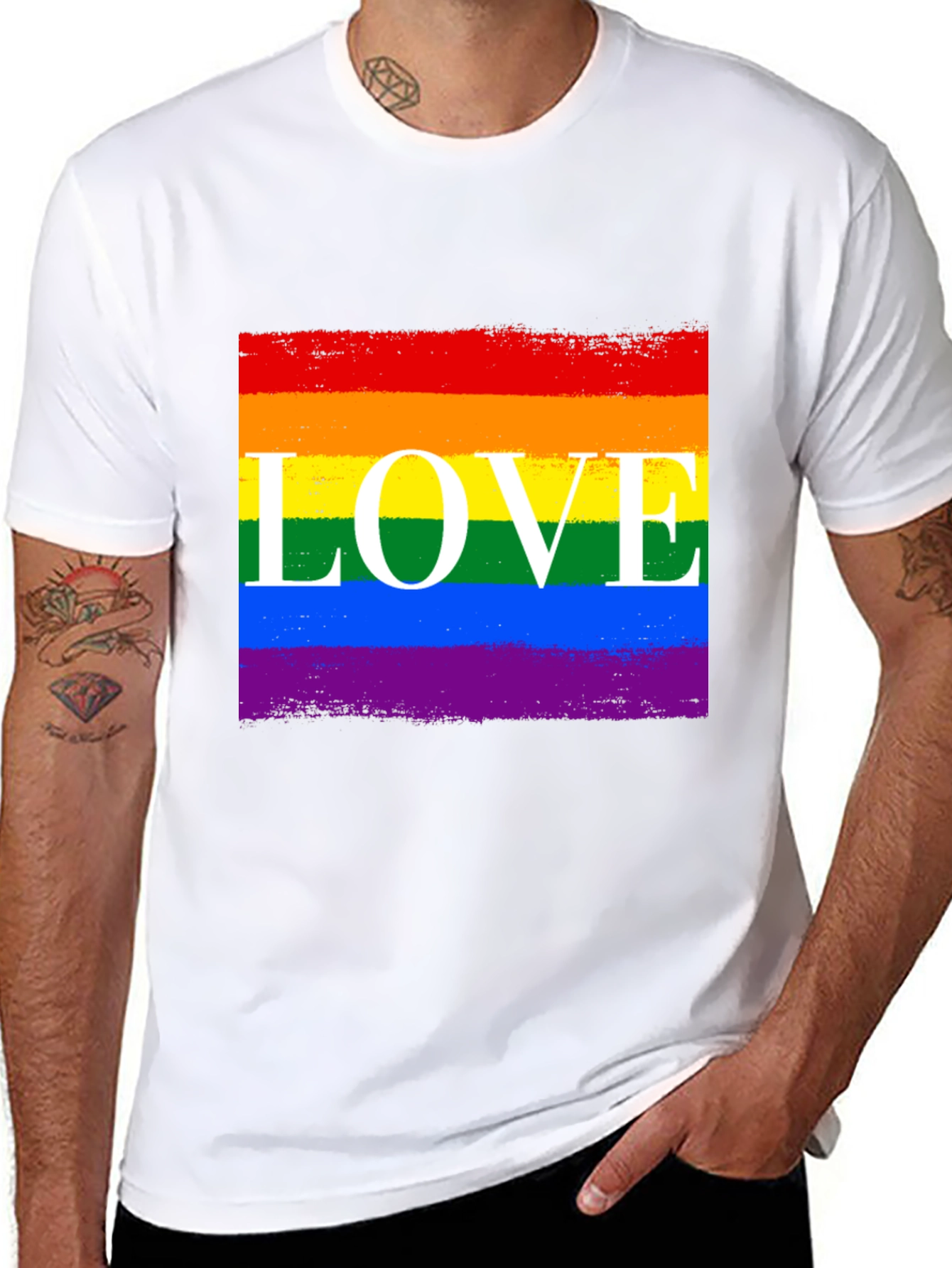 Rainbow LOVE Graphic Tee
