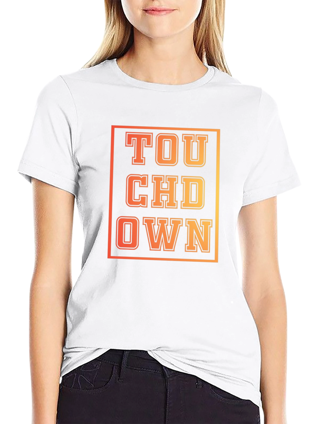 Touchdown Graphic Print Black T-Shirt