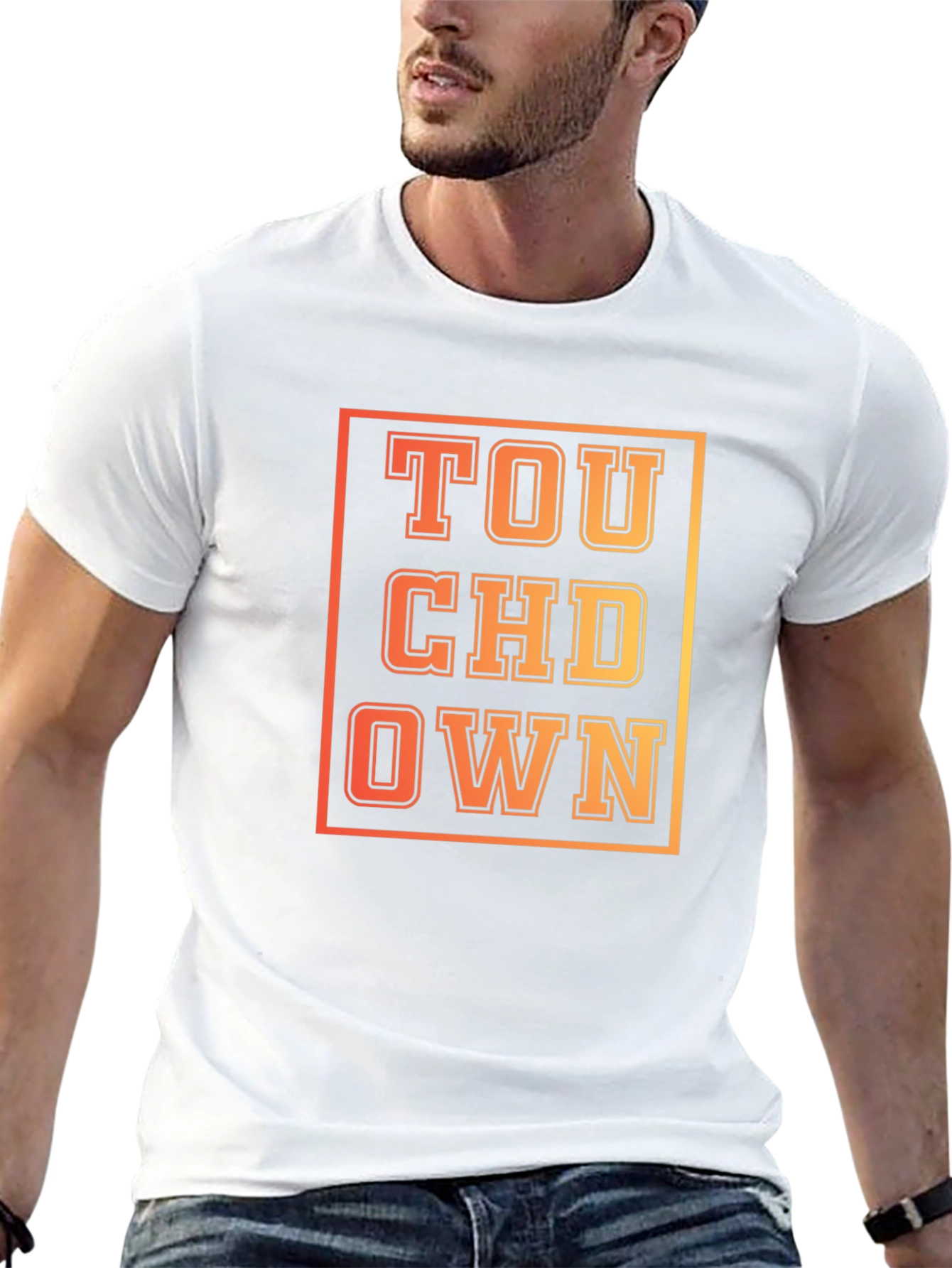 Touchdown Graphic Print Black T-Shirt