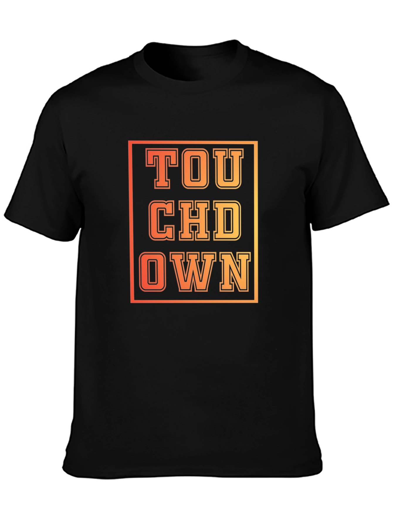 Touchdown Graphic Print Black T-Shirt