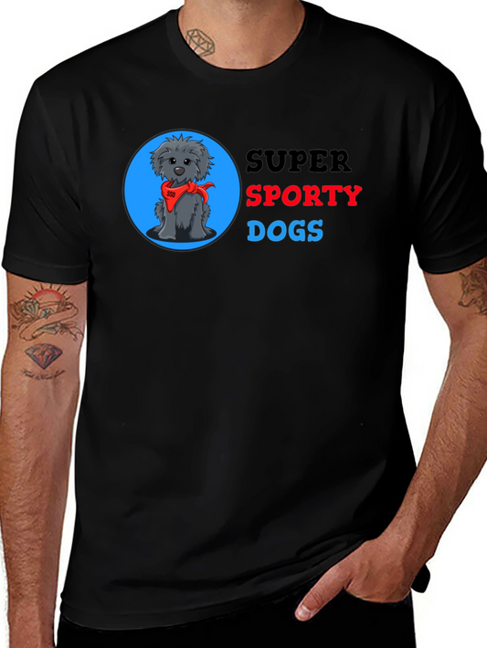 Super Sporty Dogs Black T-Shirt