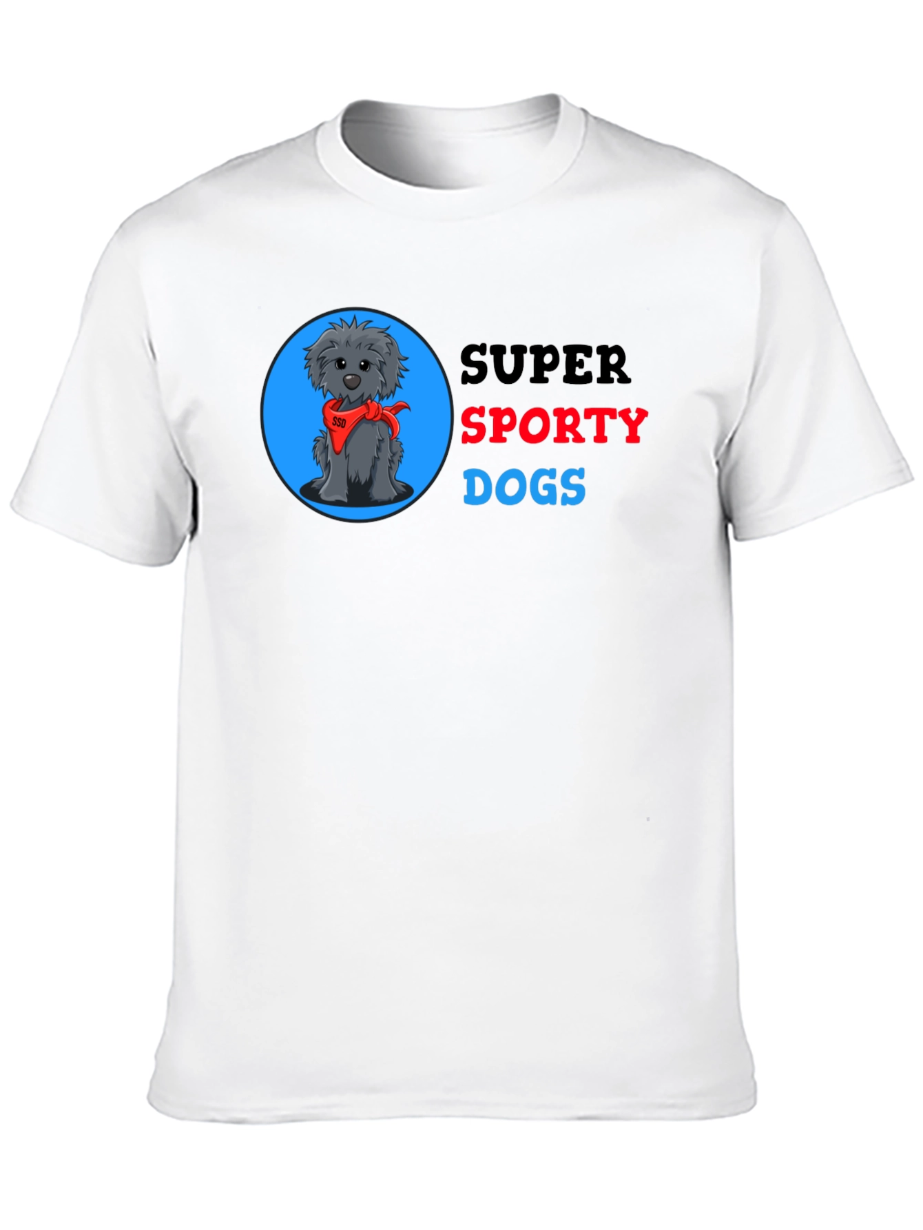Super Sporty Dogs Black T-Shirt