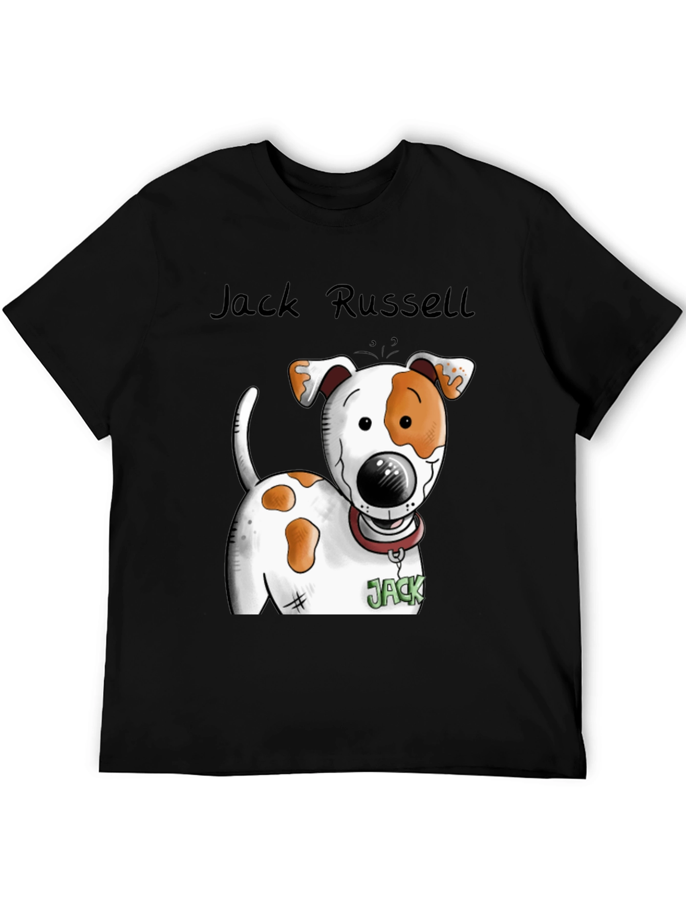 Jack Russell Dog Graphic T-Shirt - Black