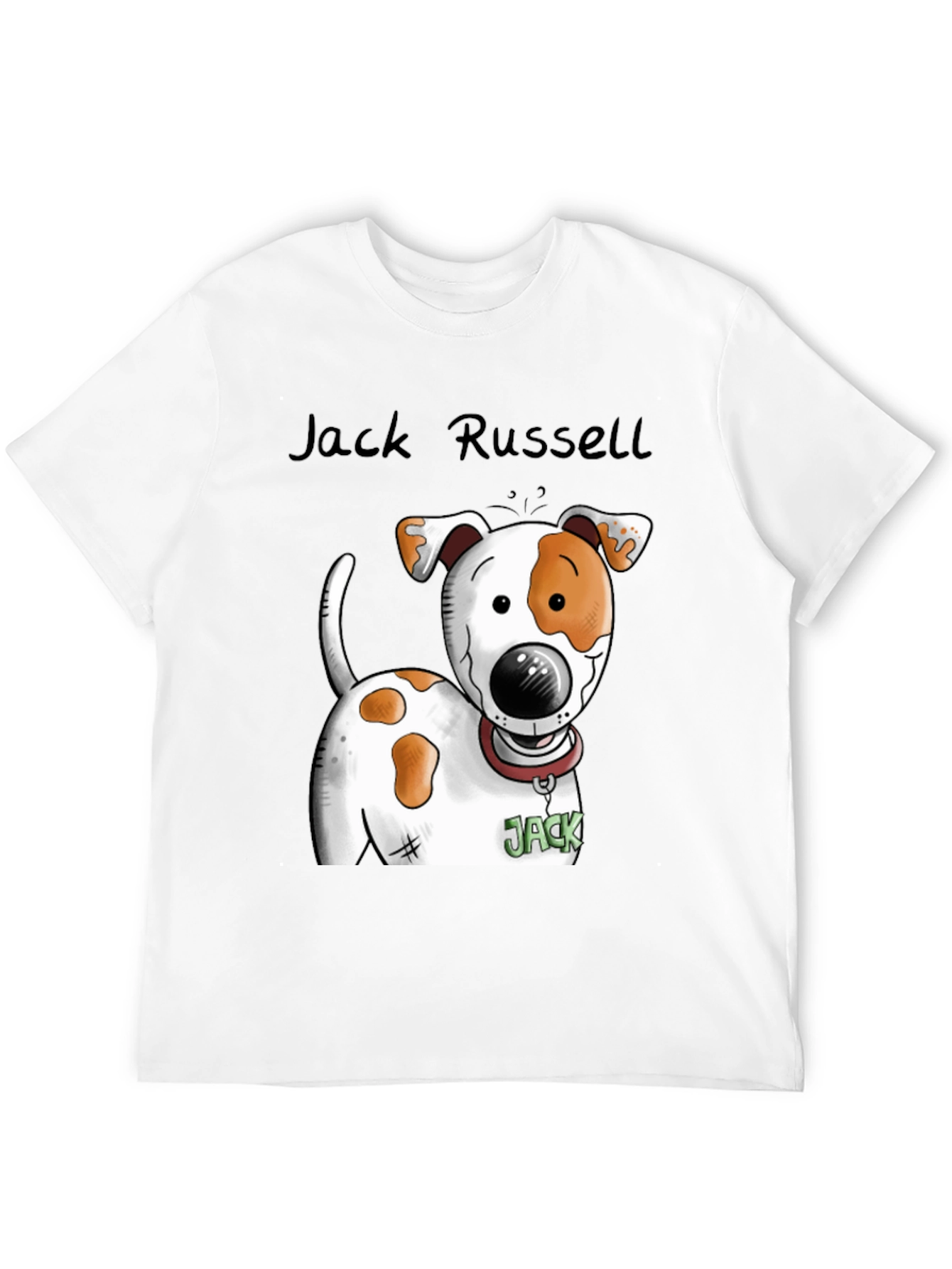 Jack Russell Dog Graphic T-Shirt - Black
