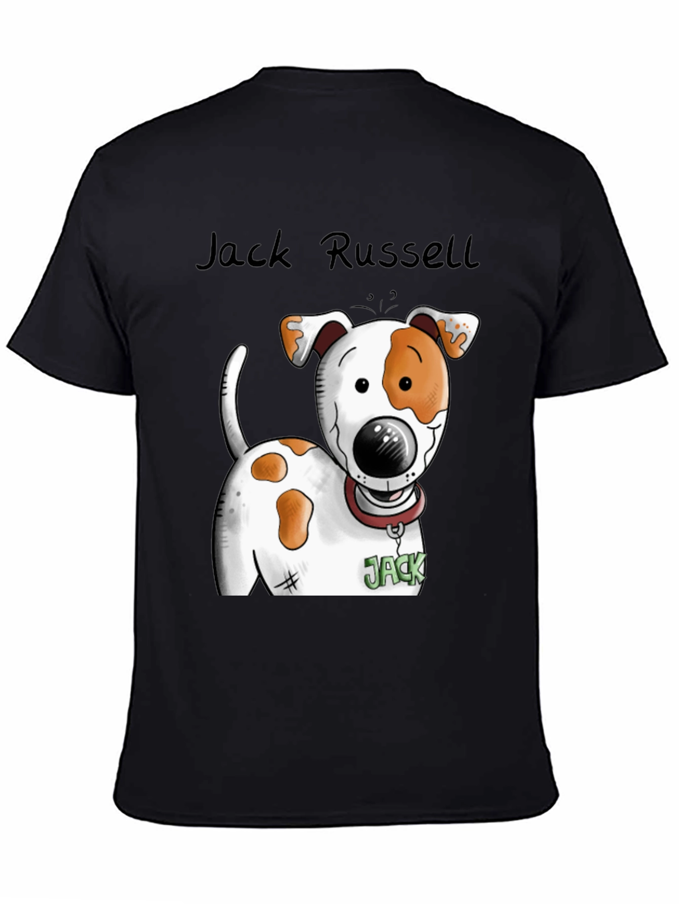 Jack Russell Dog Graphic T-Shirt - Black