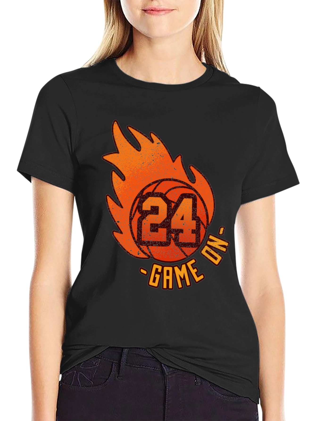 Basketball 24 Game On Graphic T-Shirt