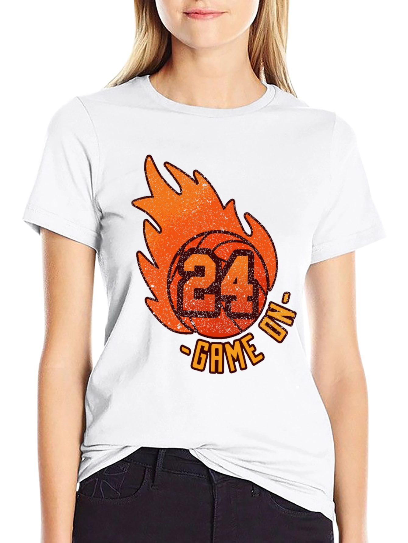 Basketball 24 Game On Graphic T-Shirt