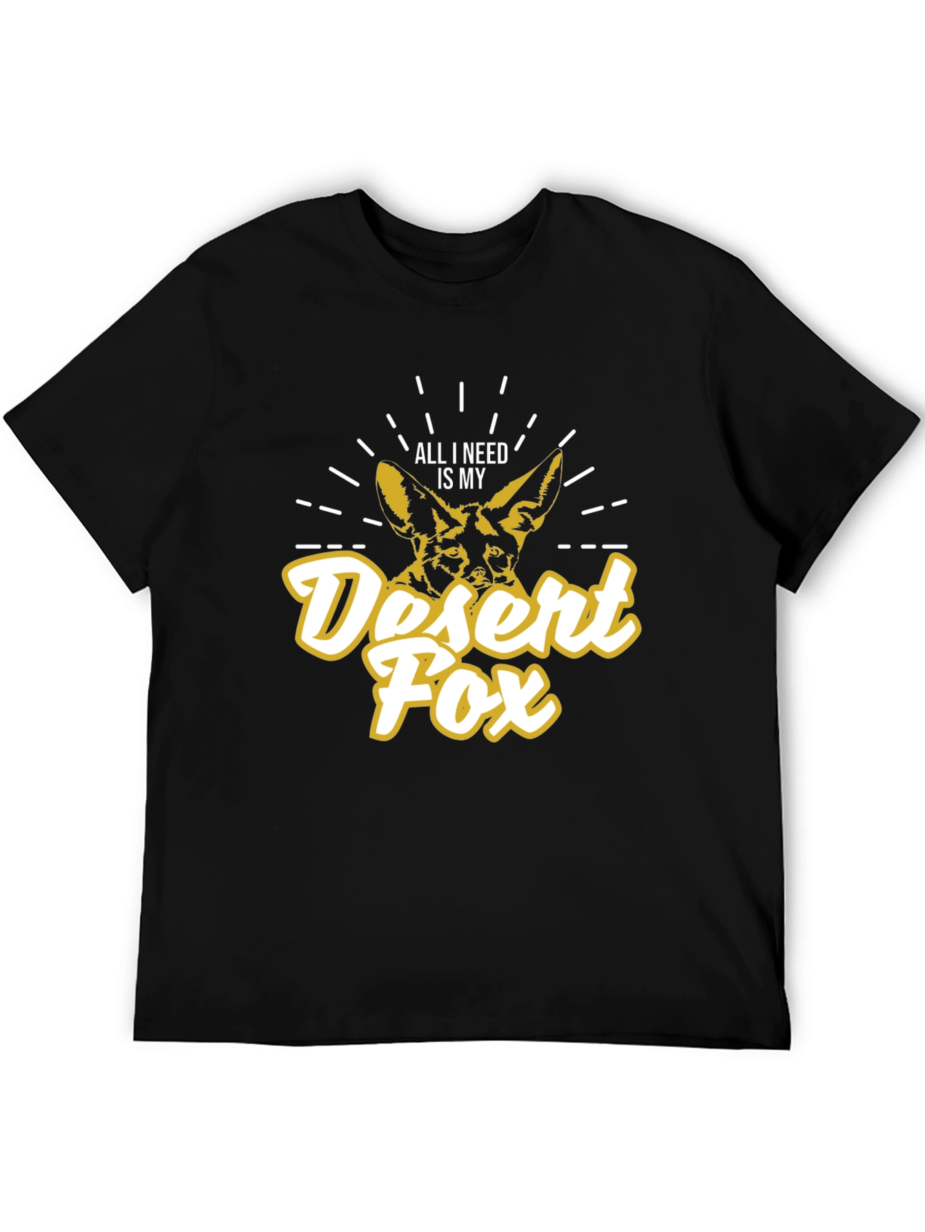 Desert Fox Graphic T-Shirt - Unisex Black Tee