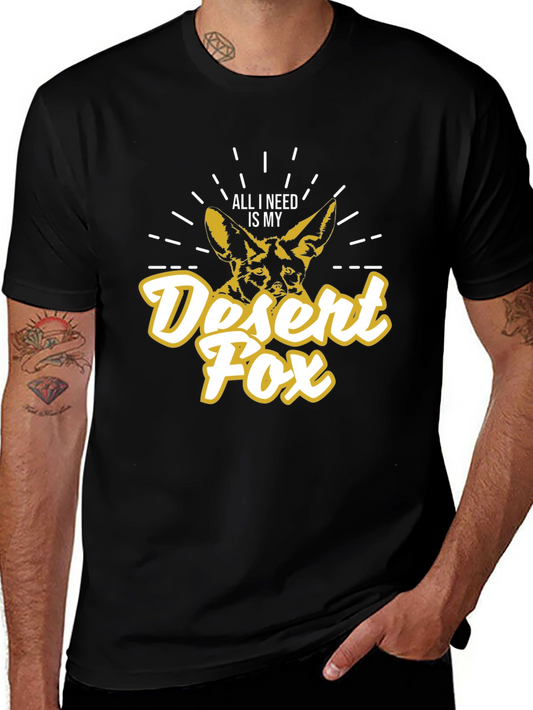 Desert Fox Graphic T-Shirt - Unisex Black Tee