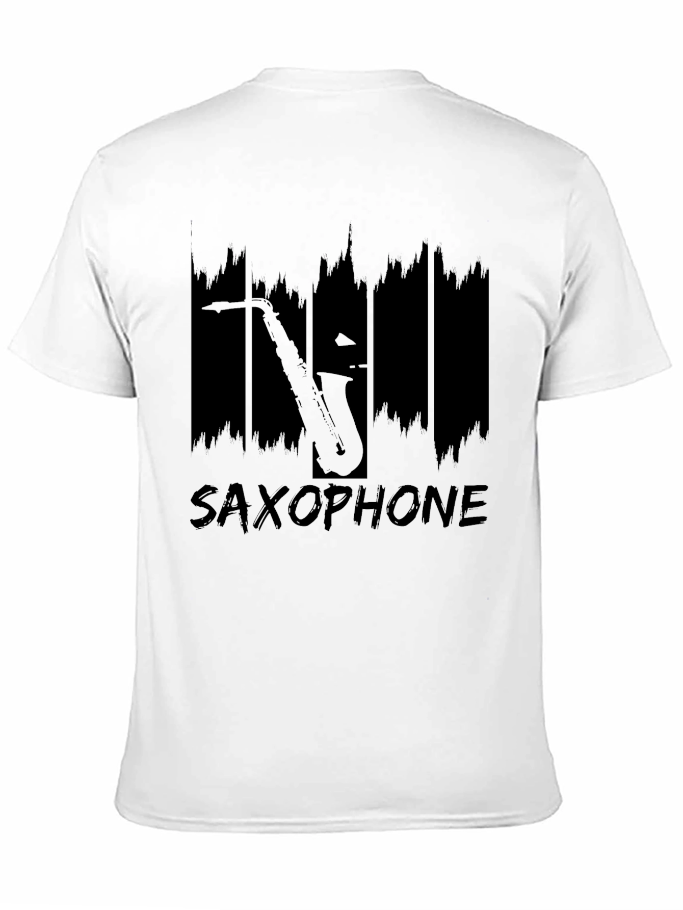 Saxophone Graphic Print T-Shirt - Music Lover Tee