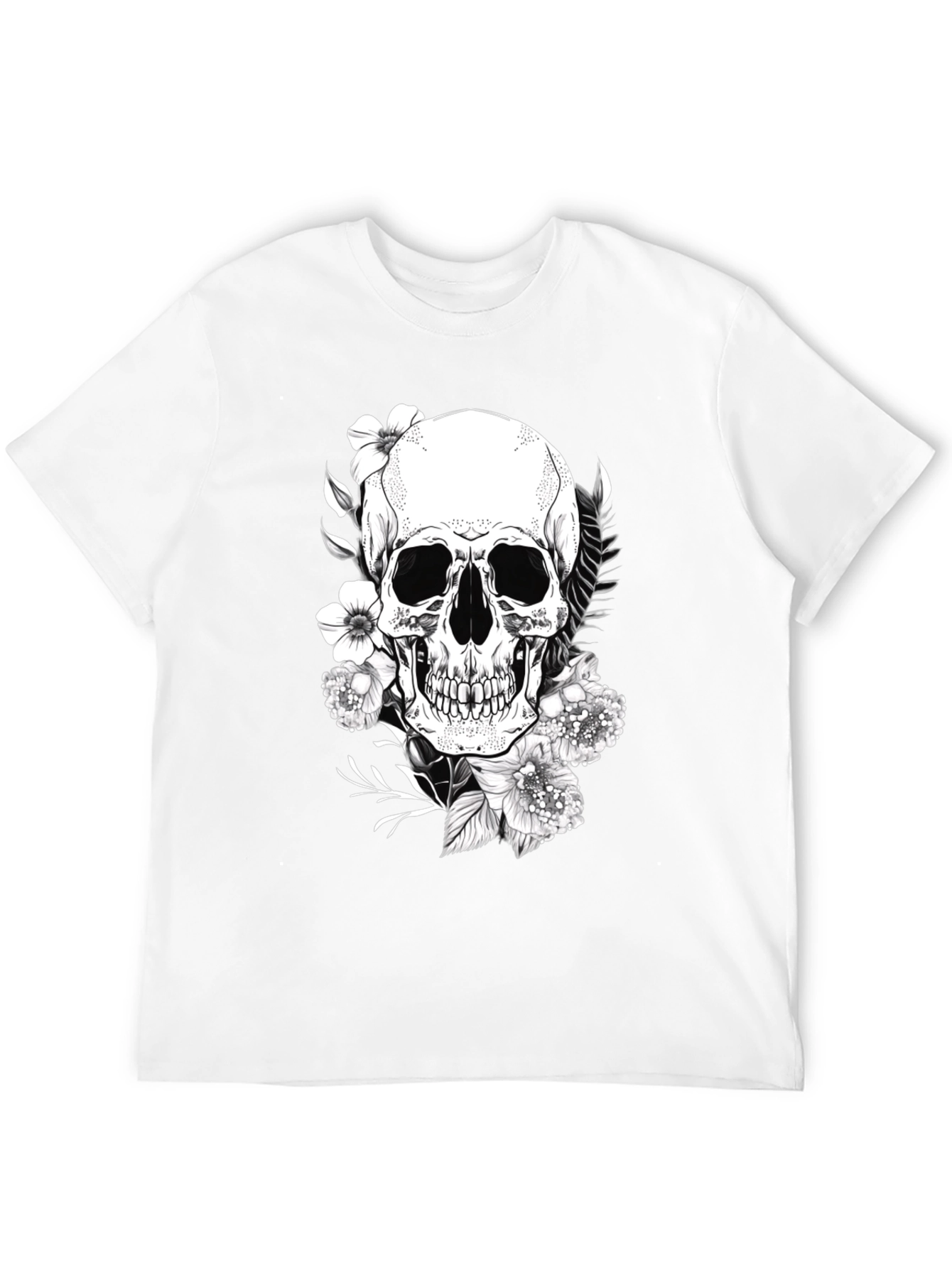 Skull & Floral Graphic Tee
