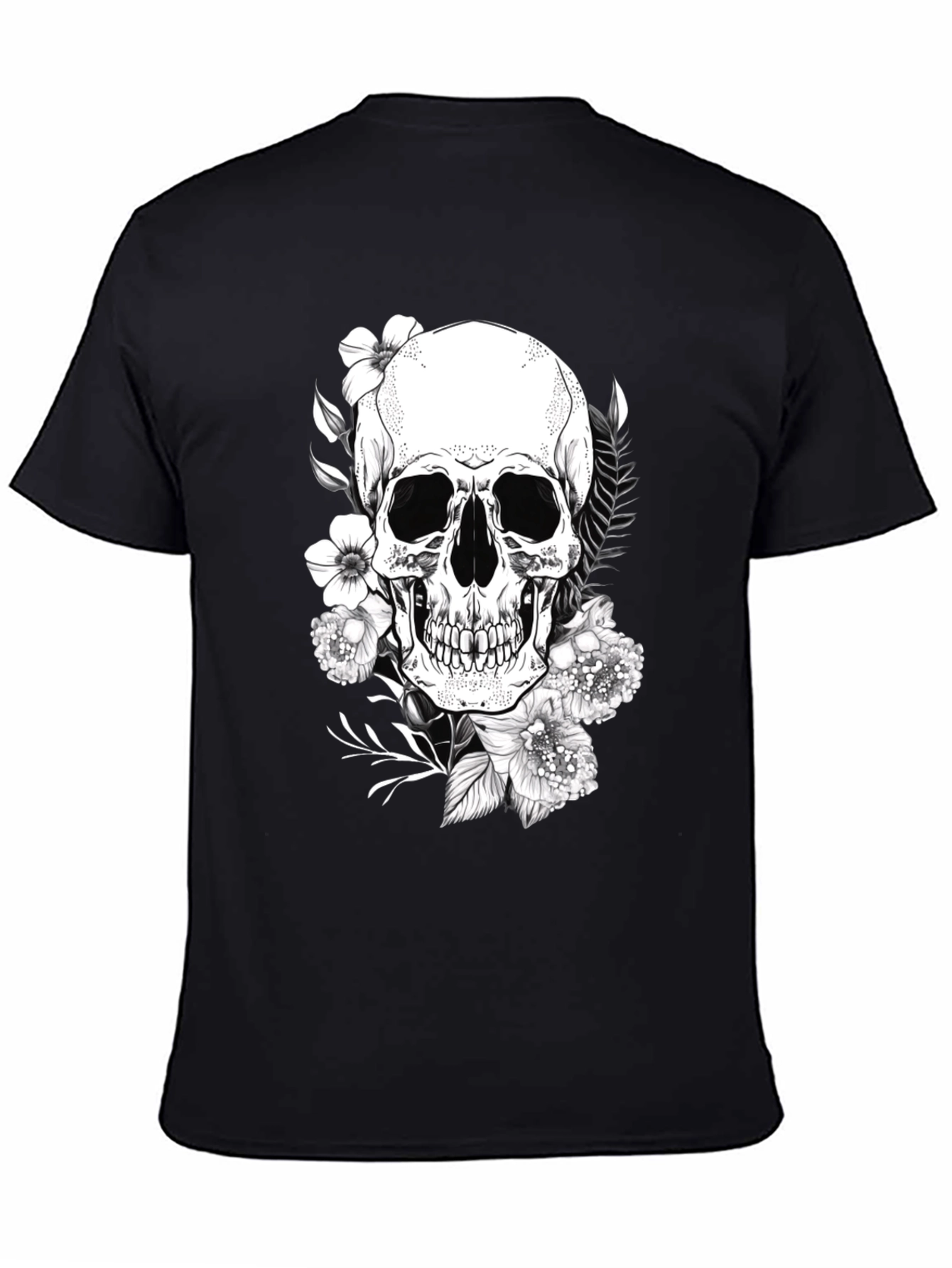 Skull & Floral Graphic Tee