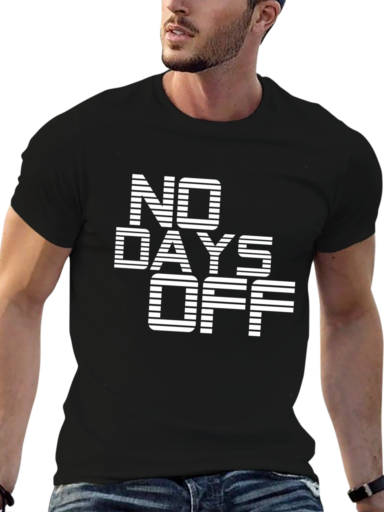 No Days Off Graphic T-Shirt - Motivation Black Tee