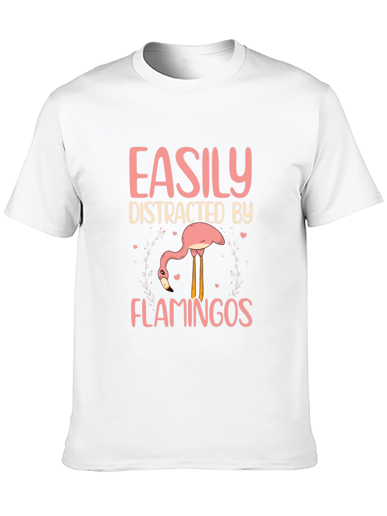 Easily Distracted by Flamingos Graphic T-Shirt