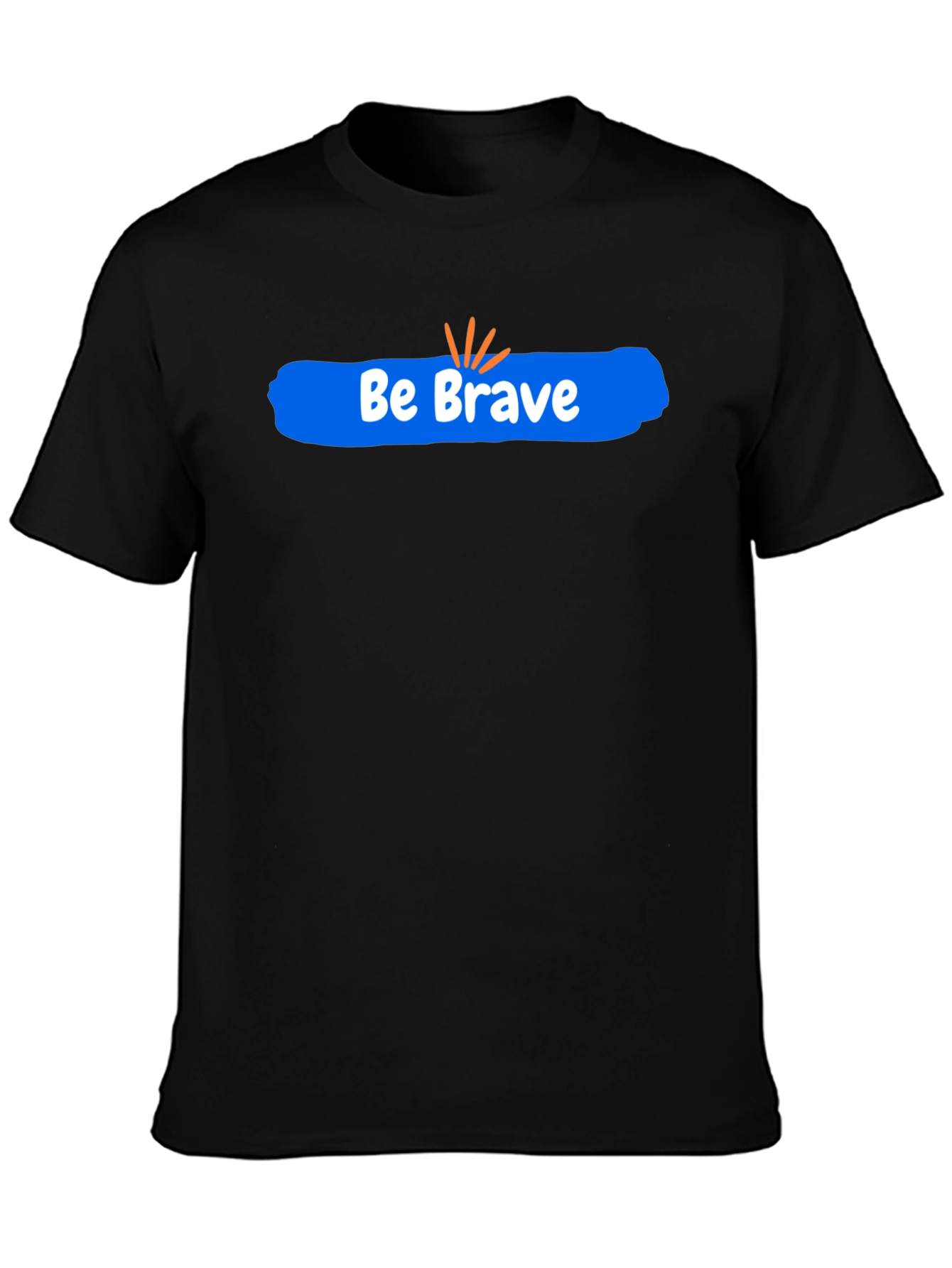 Be Brave Graphic Tee - Black Cotton Comfort