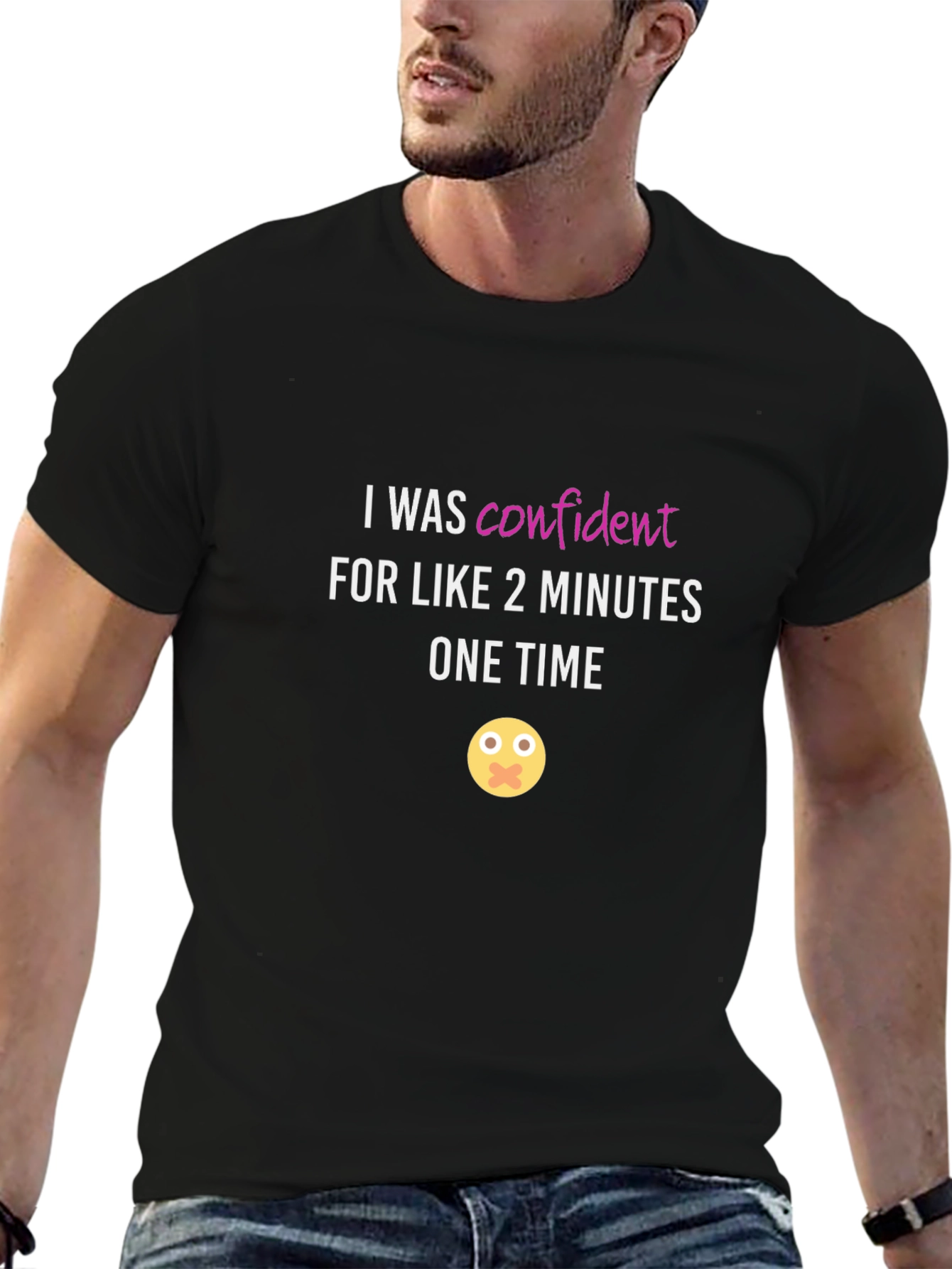 Funny Confidence T-Shirt - Black Graphic Tee