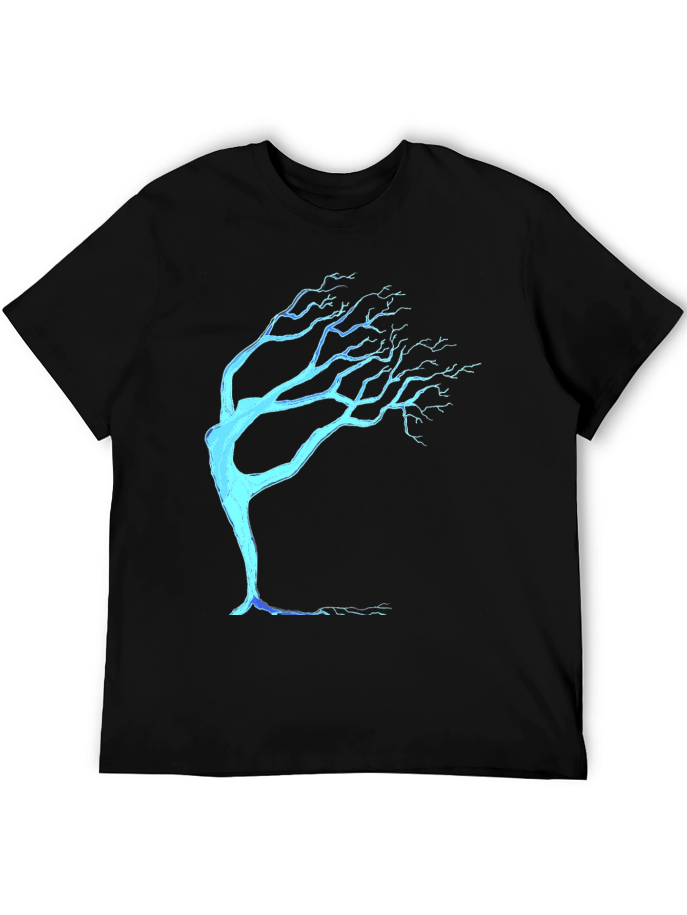 Abstract Tree Graphic Tee - Modern Casual Style