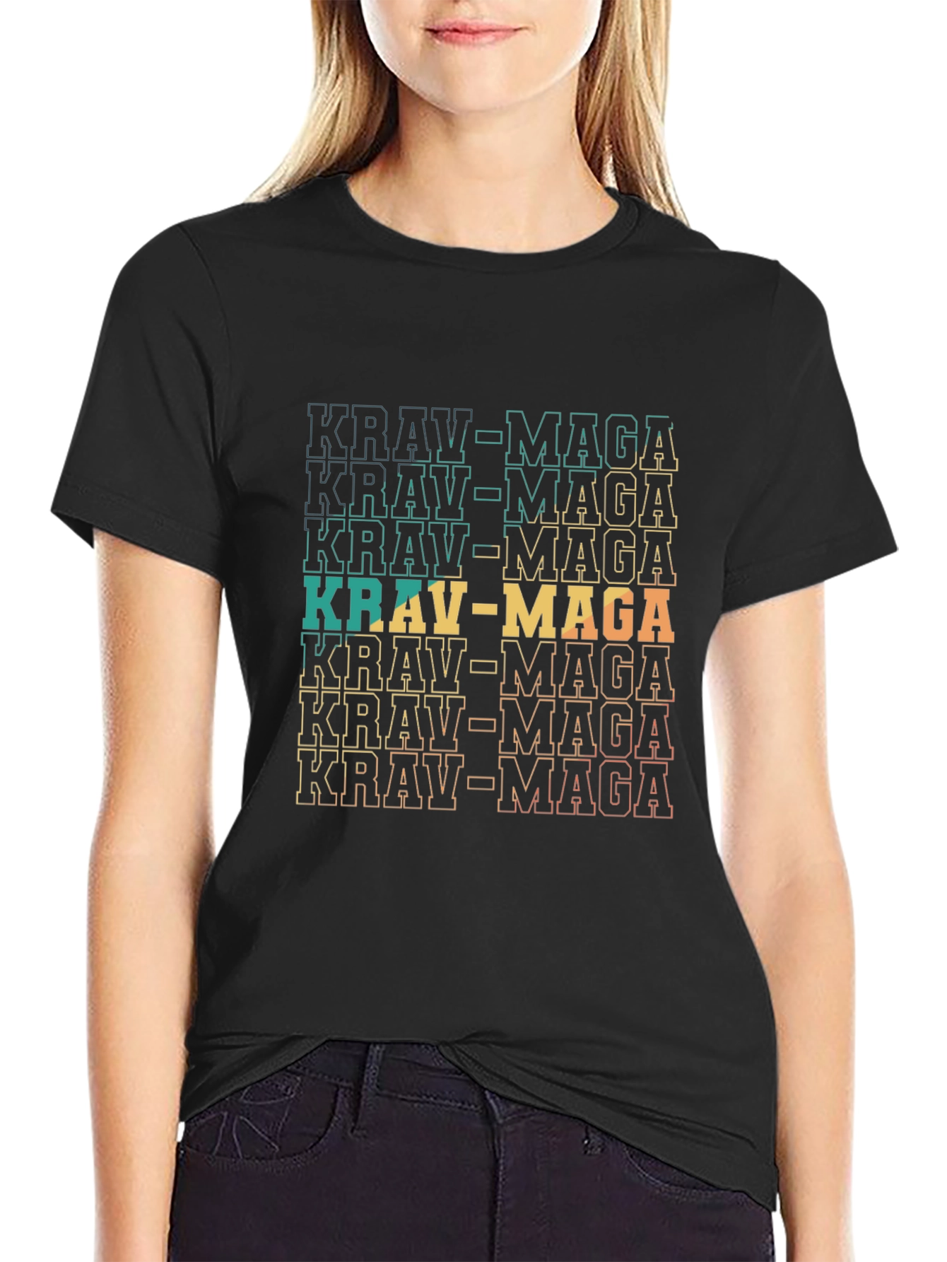 Krav Maga Graphic Tee - Retro Martial Arts Style