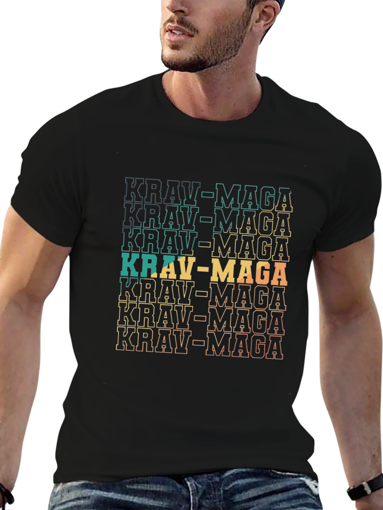 Krav Maga Graphic Tee - Retro Martial Arts Style
