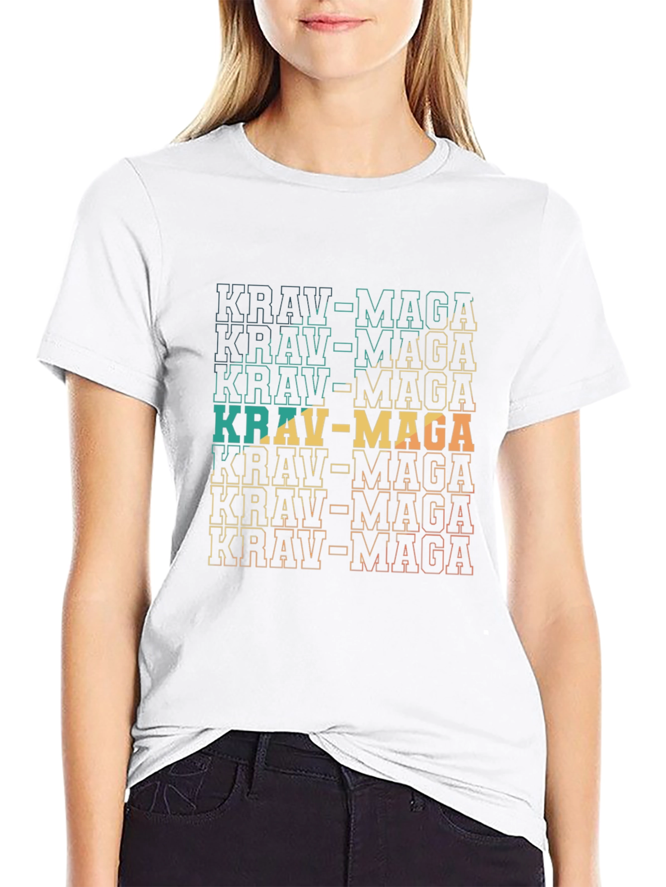 Krav Maga Graphic Tee - Retro Martial Arts Style