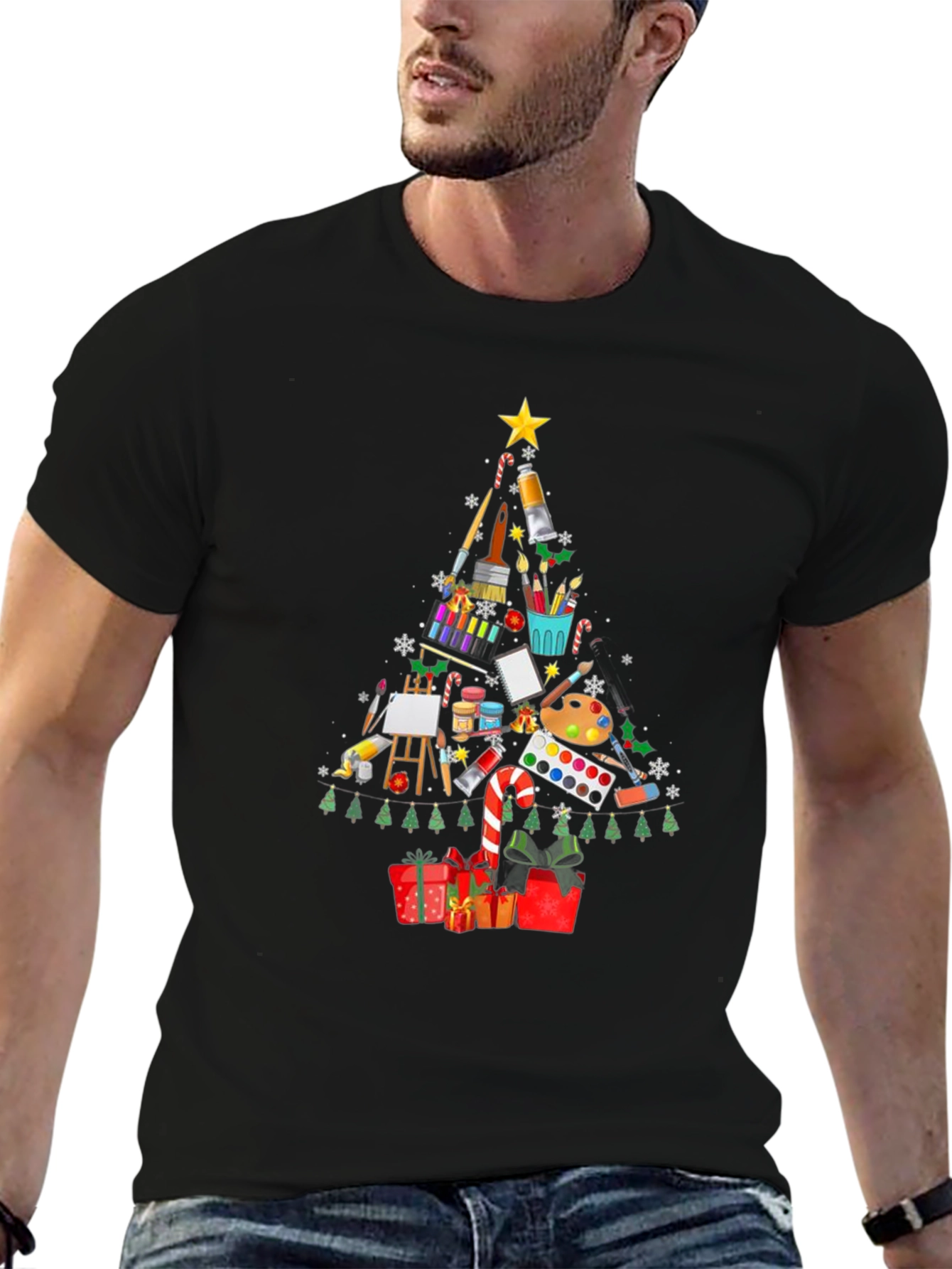 Artist Christmas Tree T-Shirt