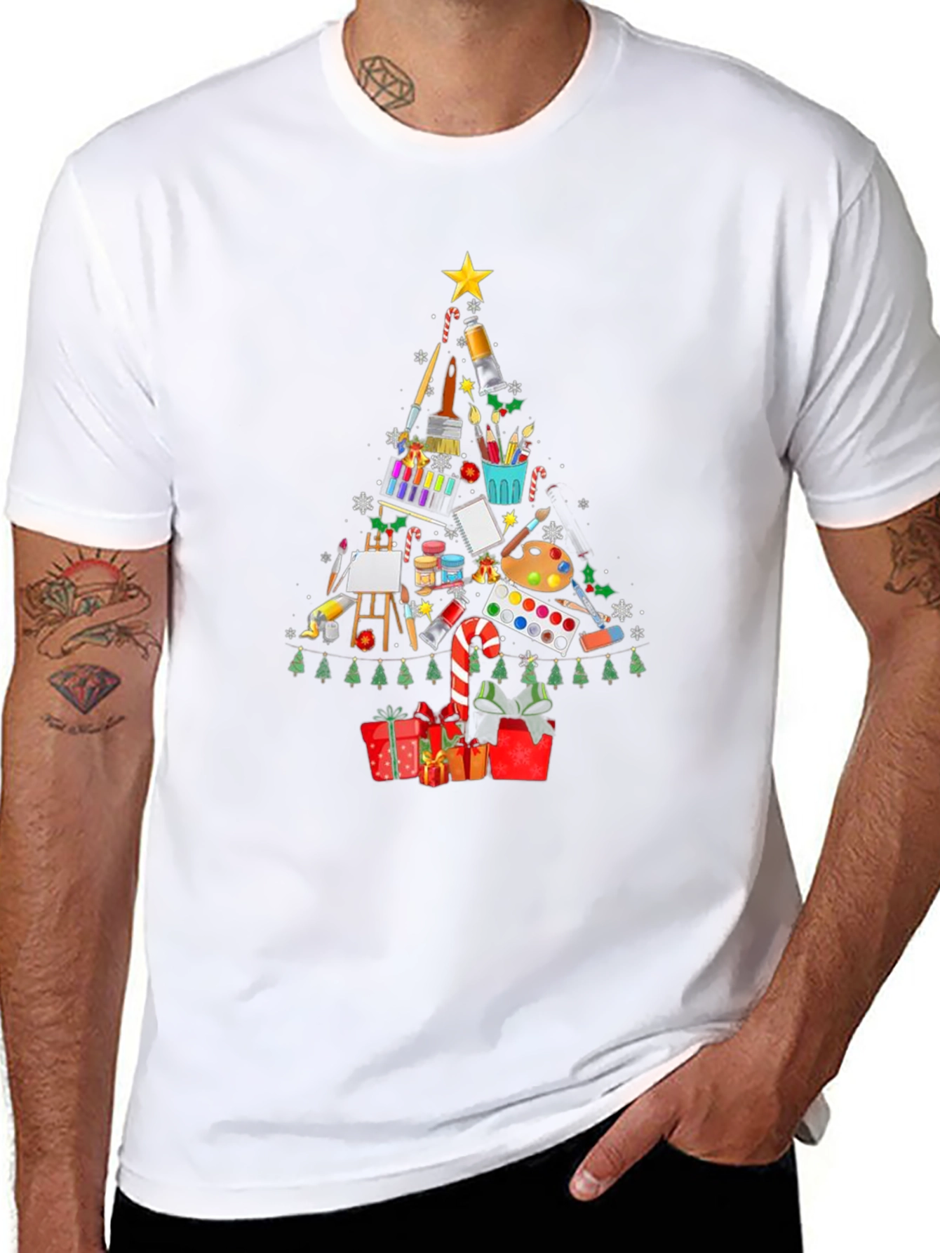 Artist Christmas Tree T-Shirt