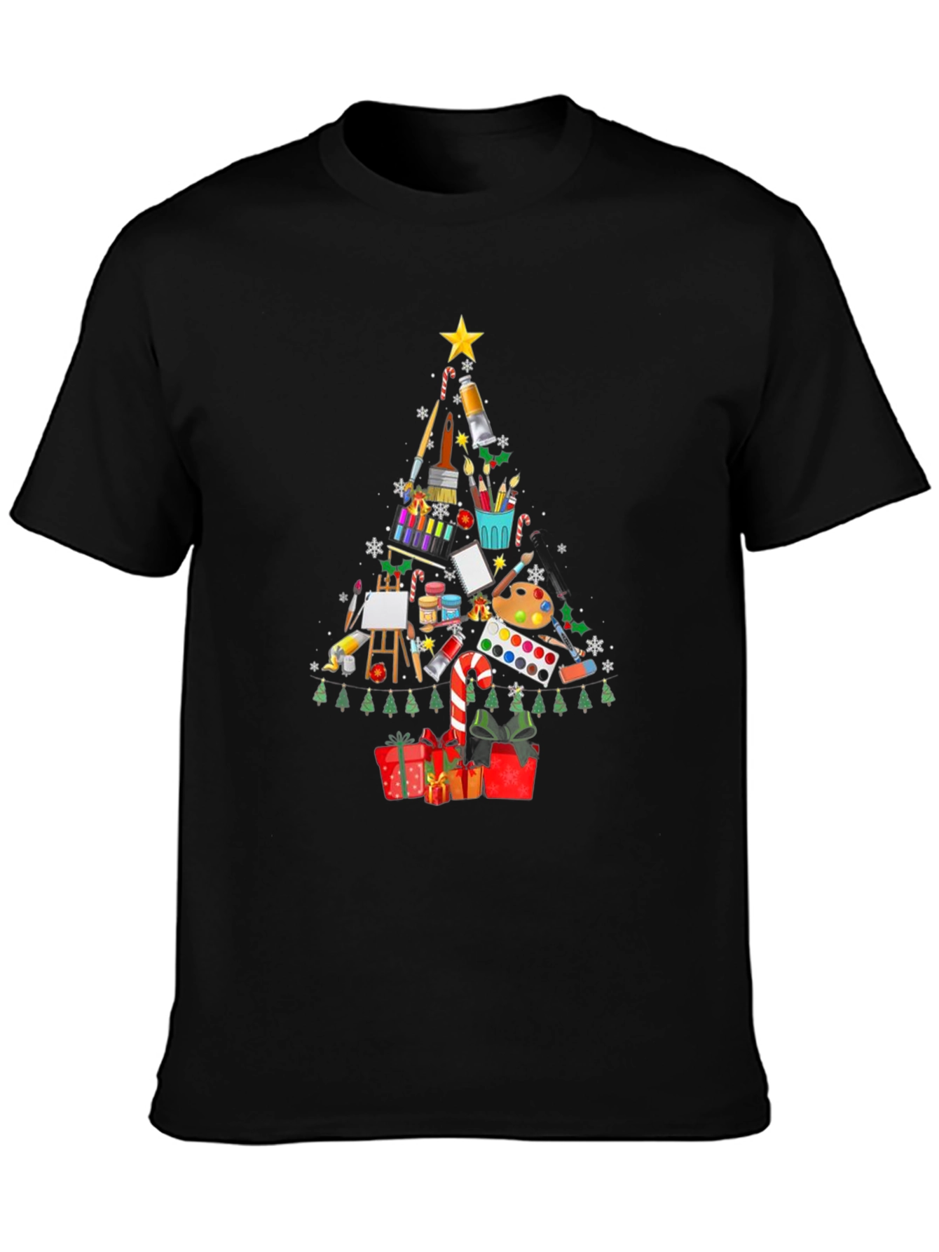 Artist Christmas Tree T-Shirt