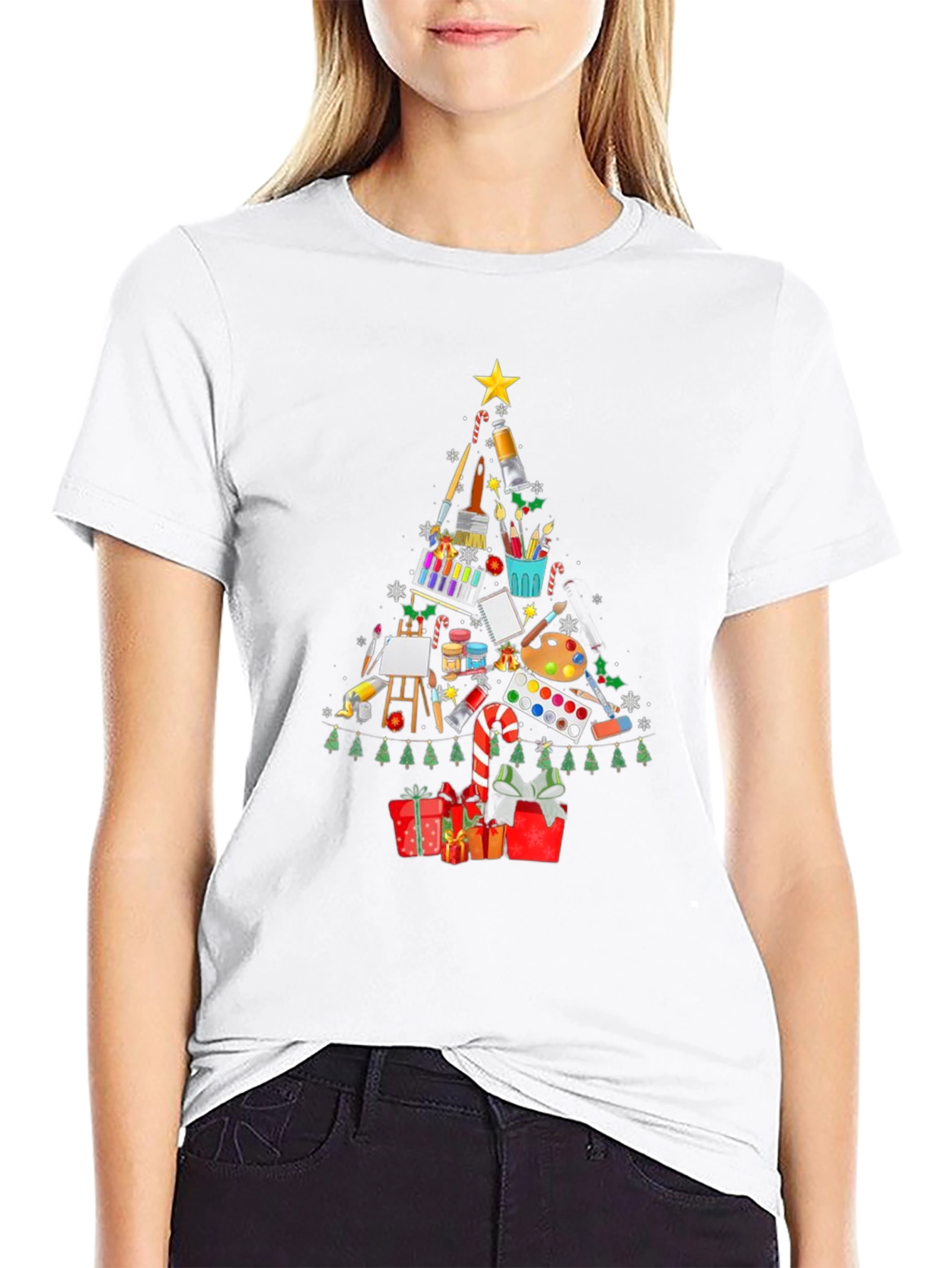 Artist Christmas Tree T-Shirt