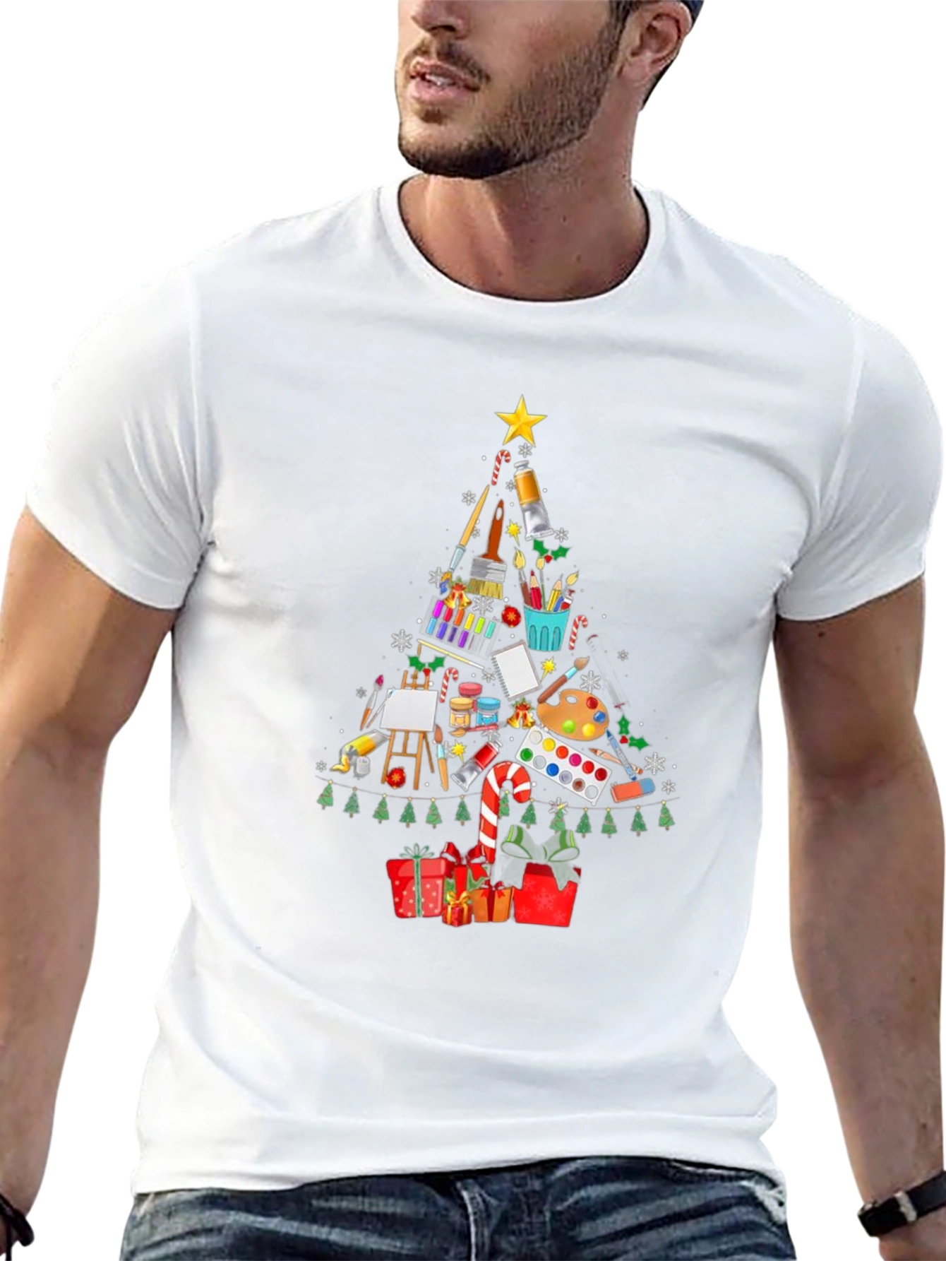 Artist Christmas Tree T-Shirt