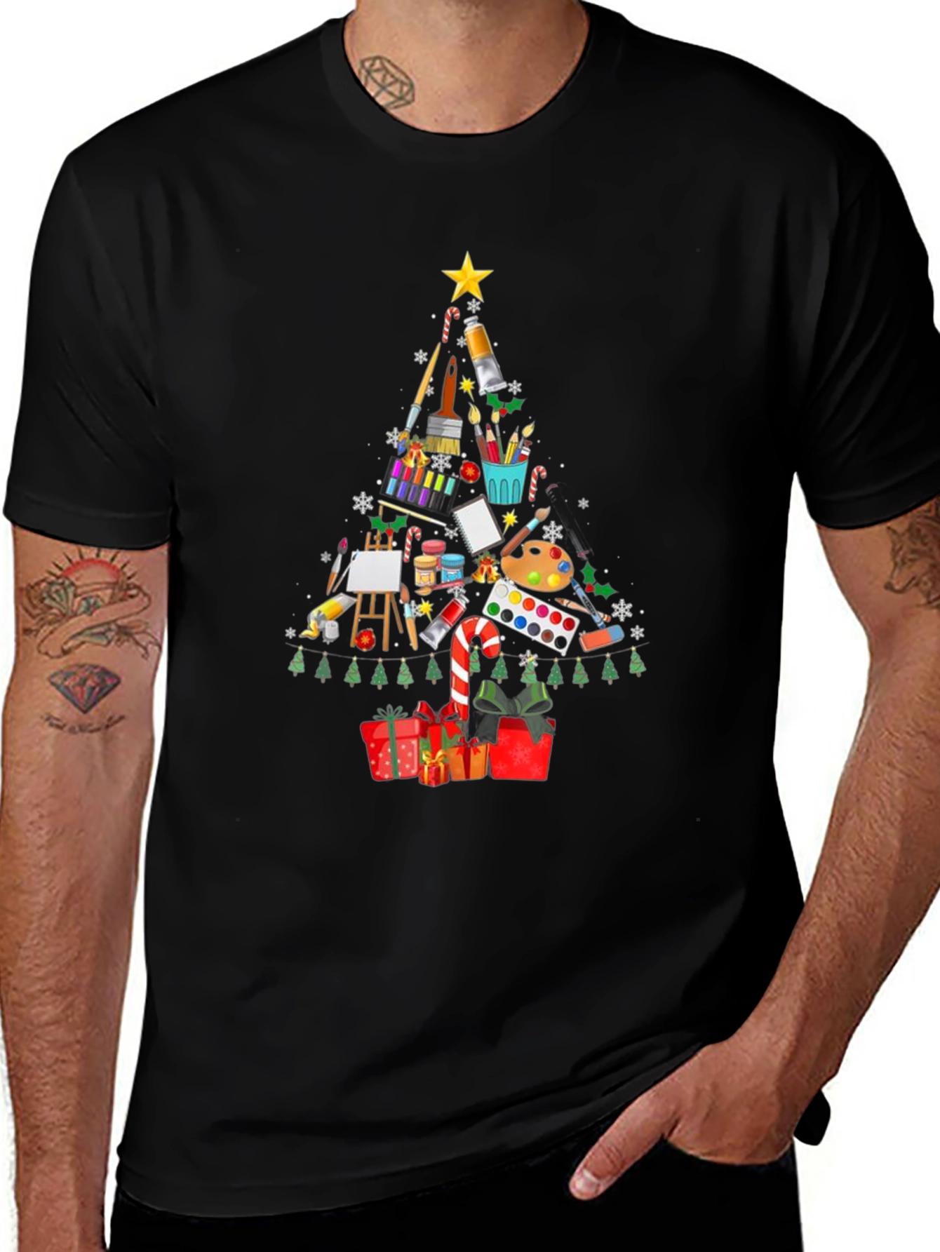 Artist Christmas Tree T-Shirt