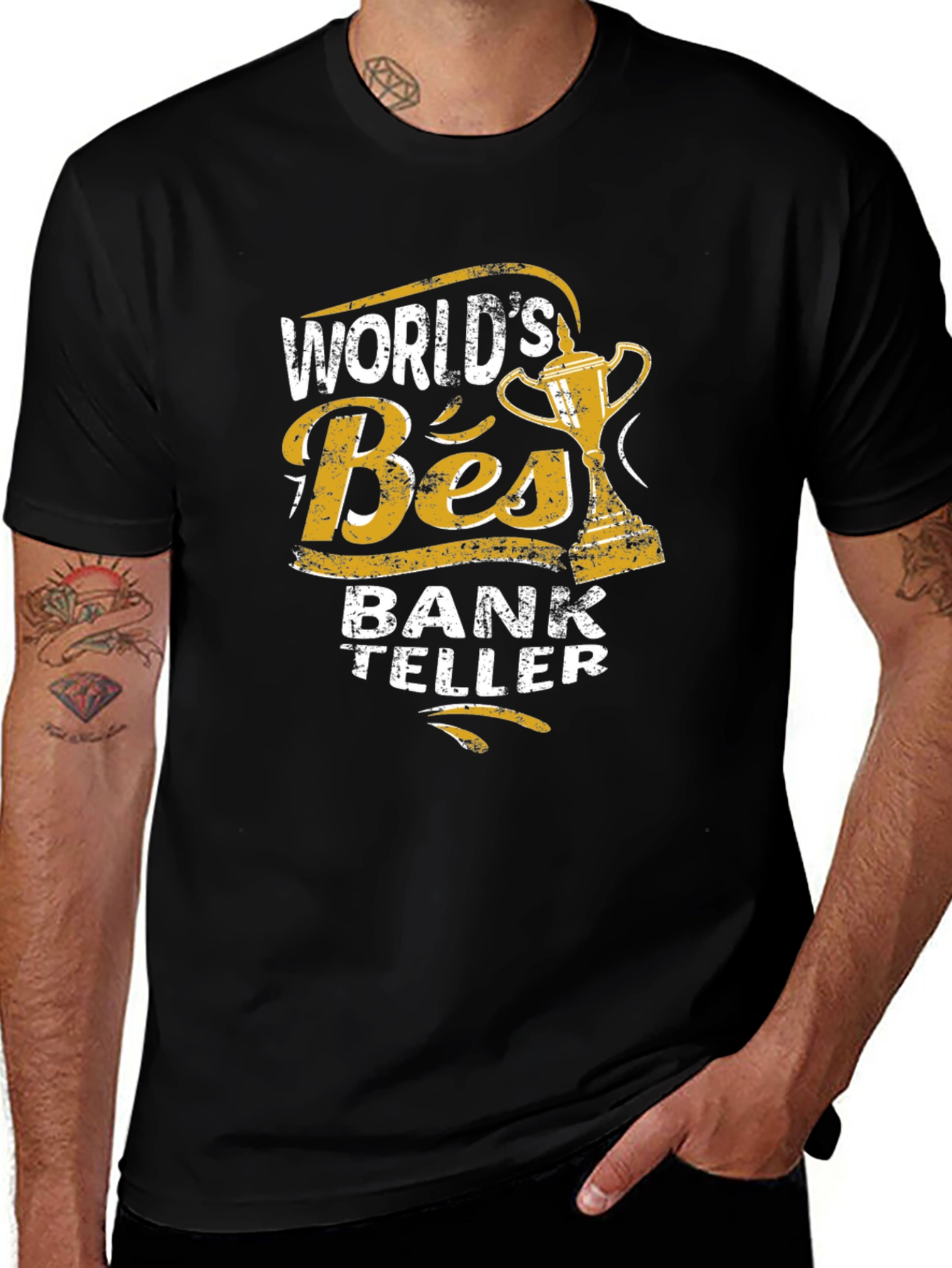 Worlds Best Bank Teller Black T-Shirt