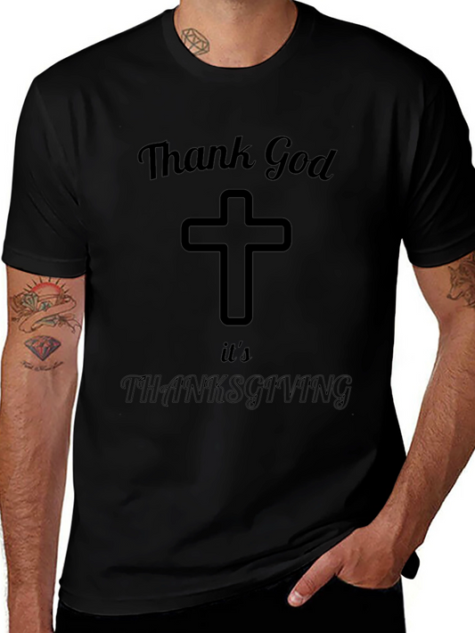 Thank God Its Thanksgiving Black T-Shirt