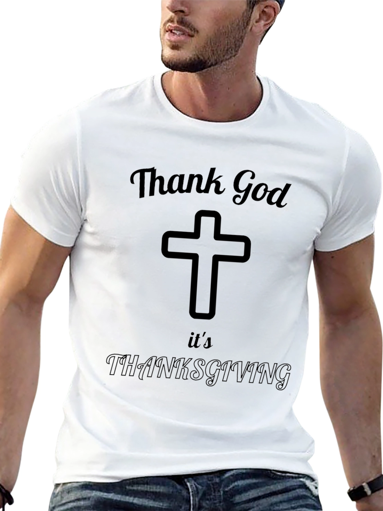 Thank God Its Thanksgiving Black T-Shirt