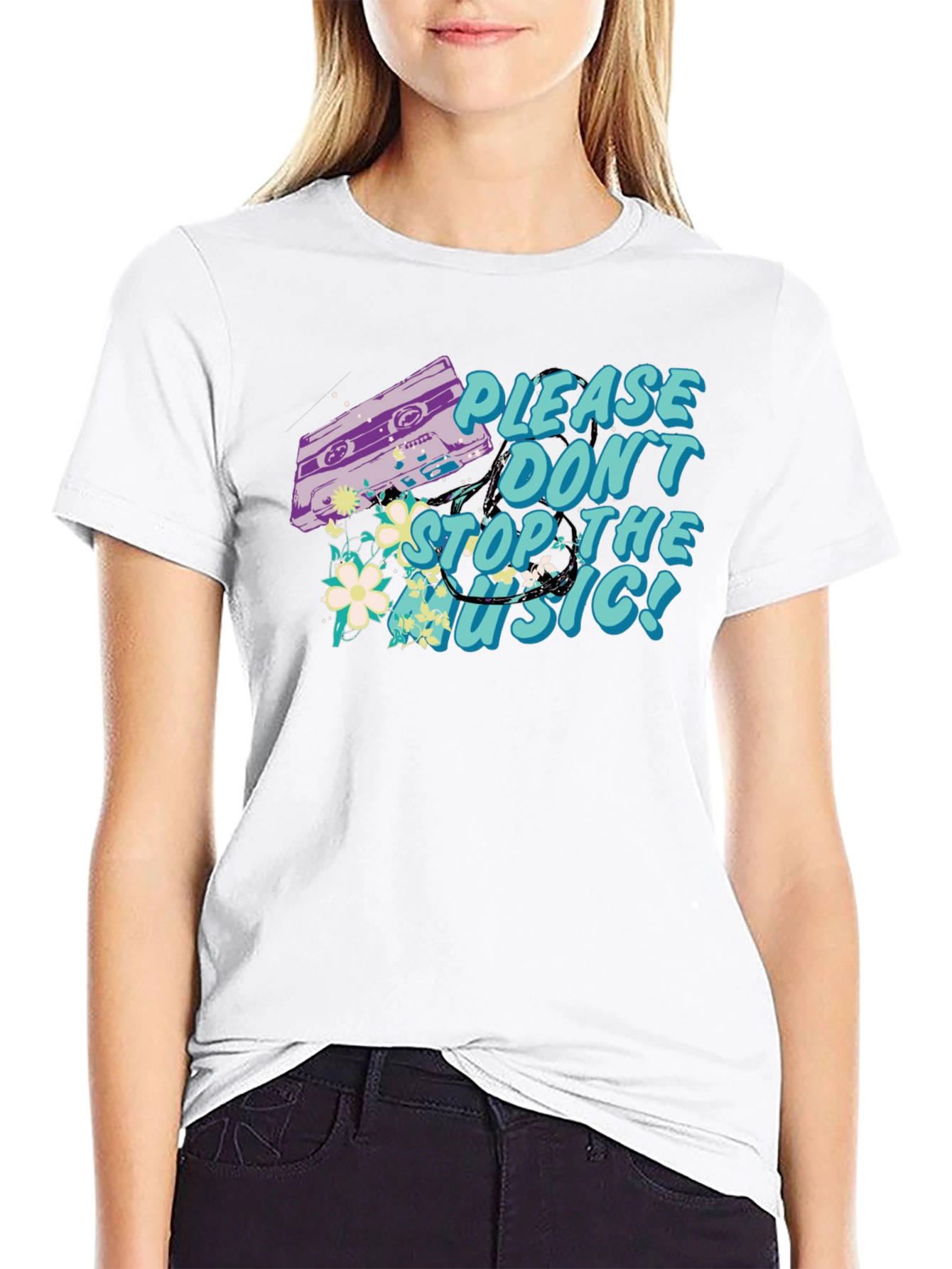 Retro Music Cassette Graphic T-Shirt
