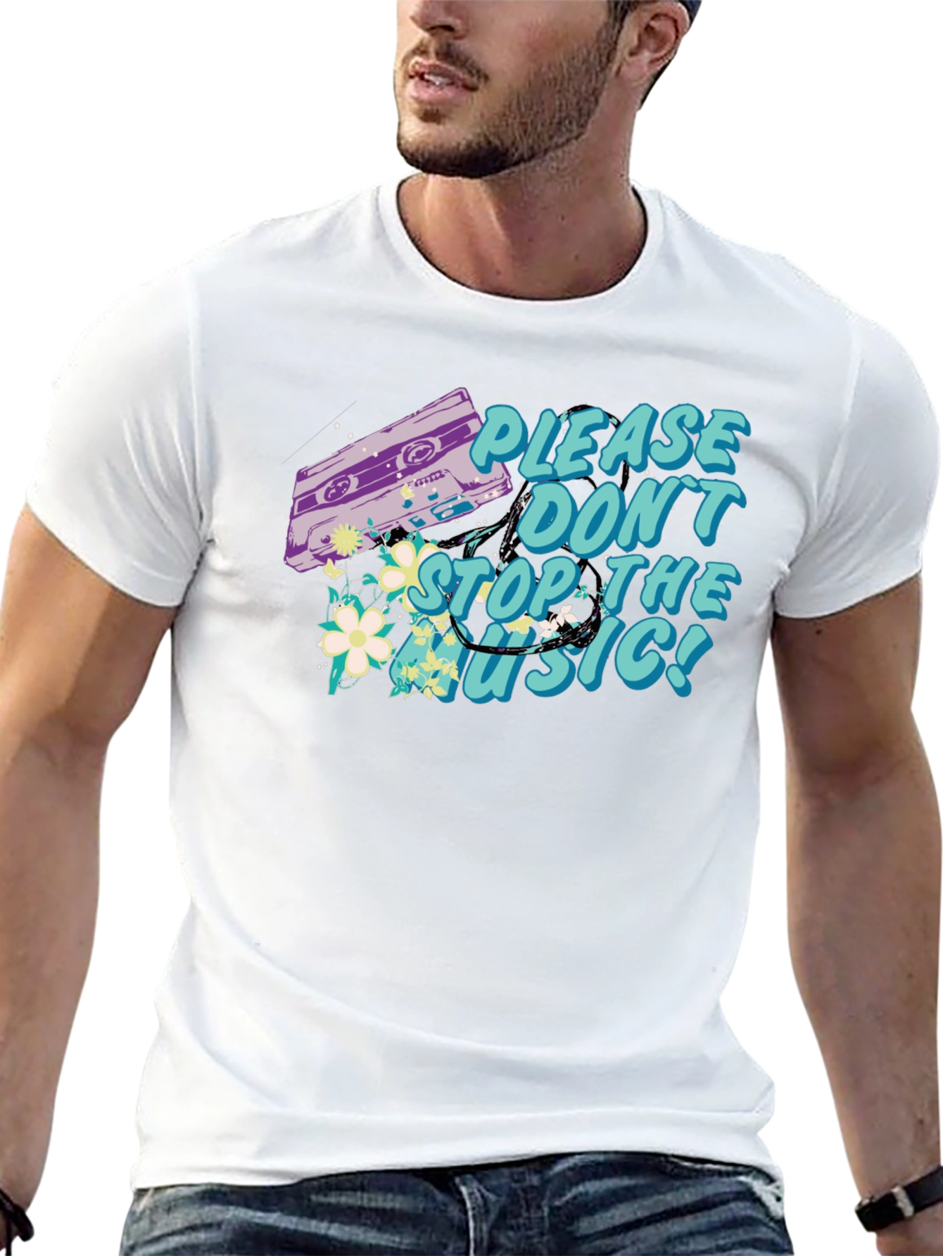 Retro Music Cassette Graphic T-Shirt