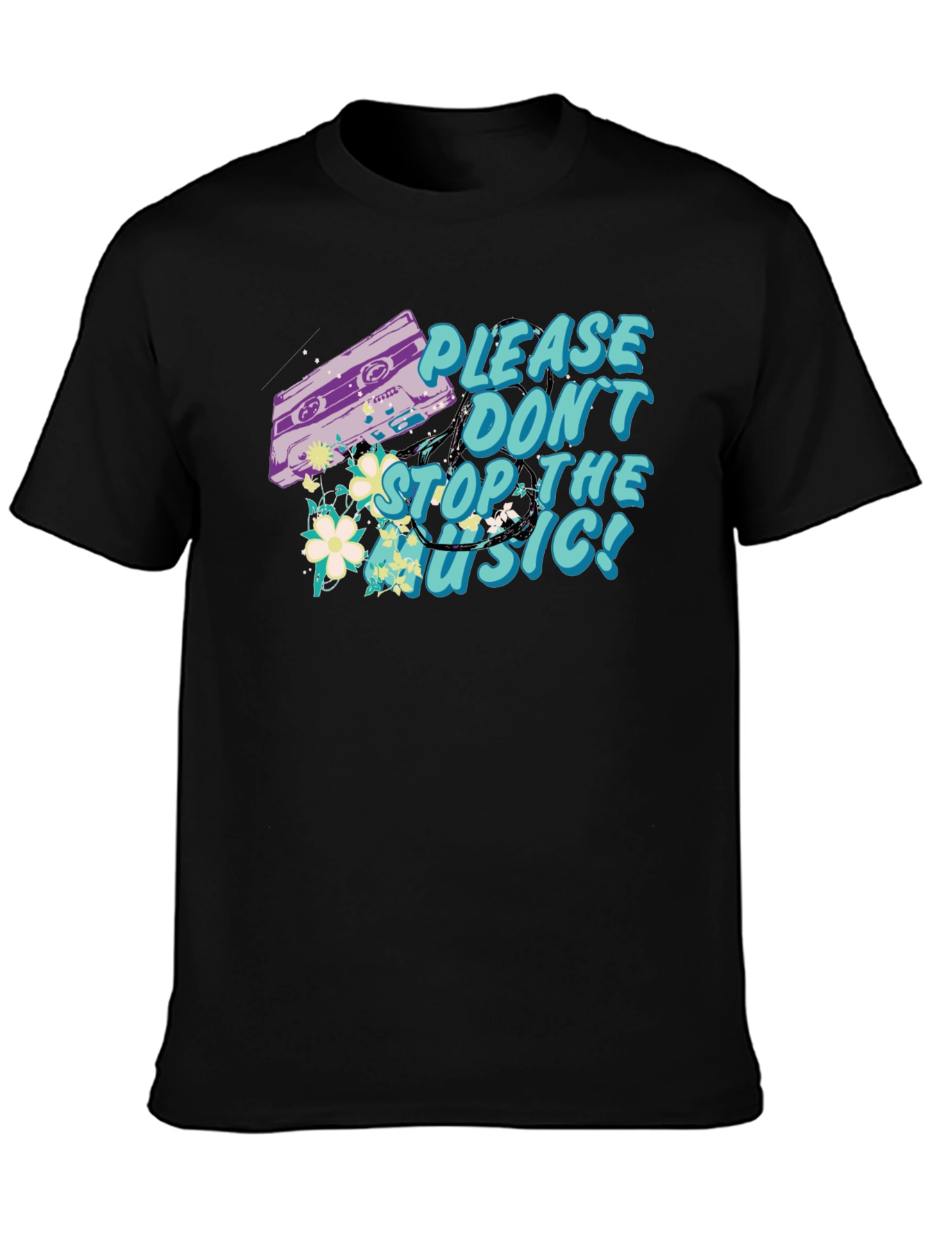 Retro Music Cassette Graphic T-Shirt
