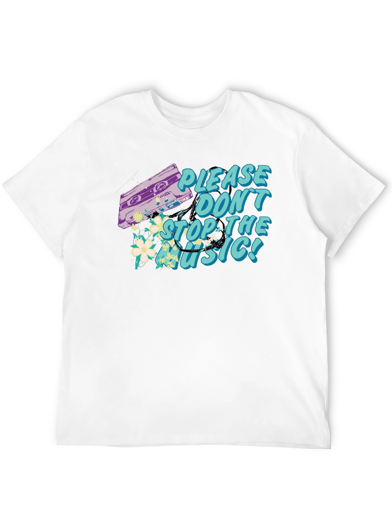 Retro Music Cassette Graphic T-Shirt