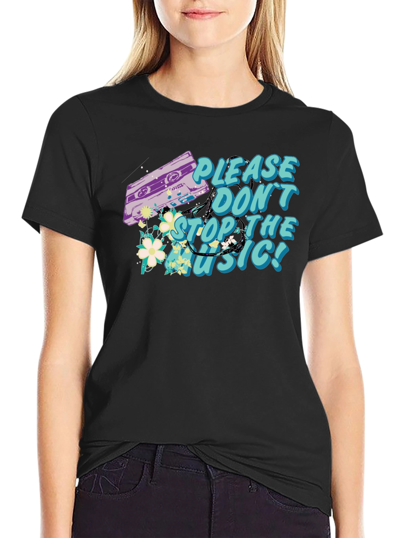 Retro Music Cassette Graphic T-Shirt