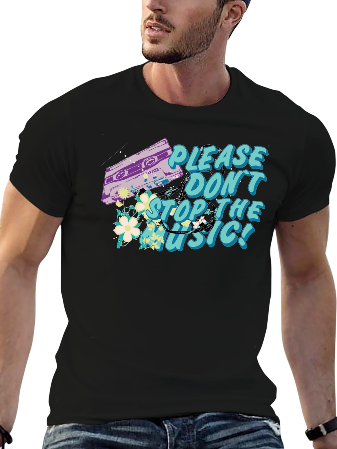 Retro Music Cassette Graphic T-Shirt